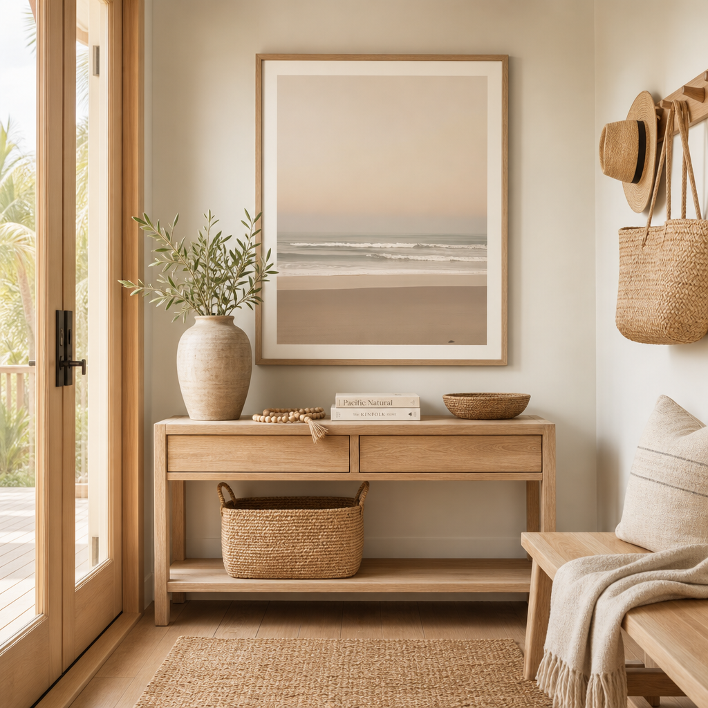 Dawnwashed Tide — Warm Coastal Shoreline Wall Art (4:5 Ratio Digital Download)