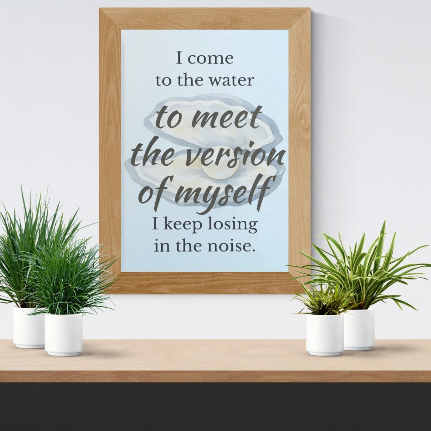 Pearl of the Stillness — Coastal Minimalist Art Print (4:5 Ratio Digital Download)