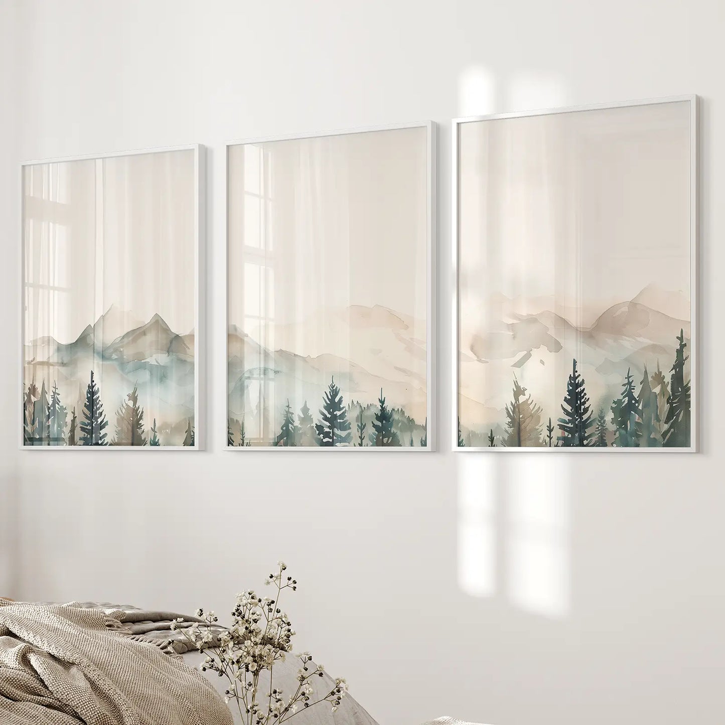 Nature Prints – Modern Minimal Forest Wall Art Set