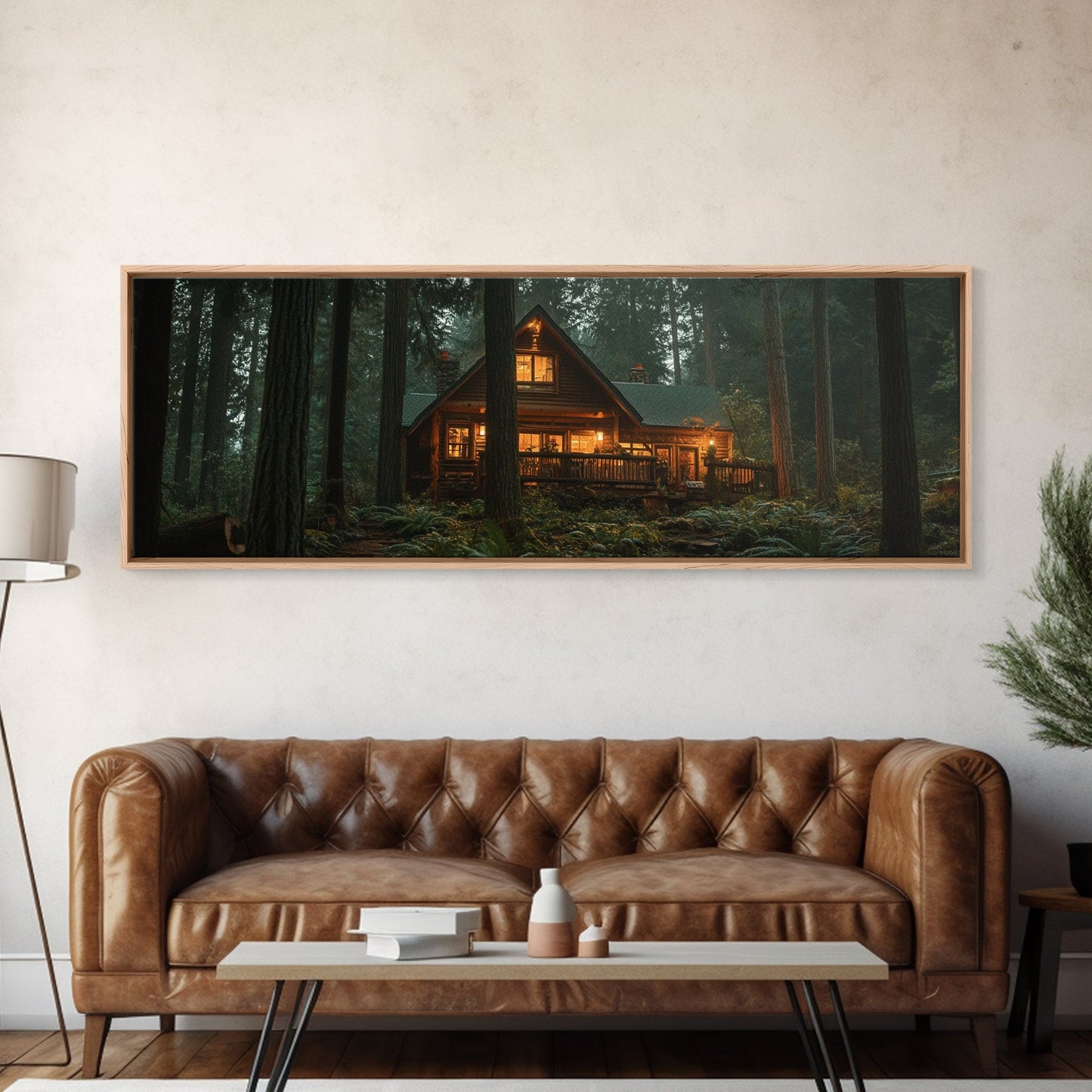 Cabin in the Pines – Cozy Woodland Retreat Wall Art