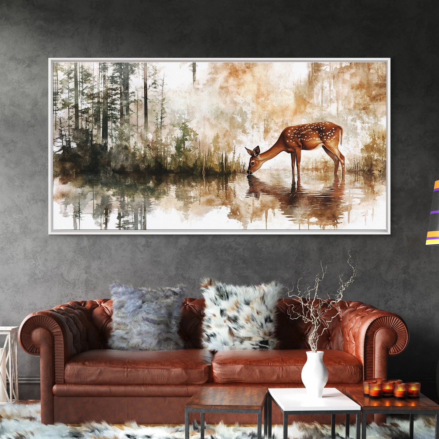 Forest Edge Deer – Woodland Nature Wall Art
