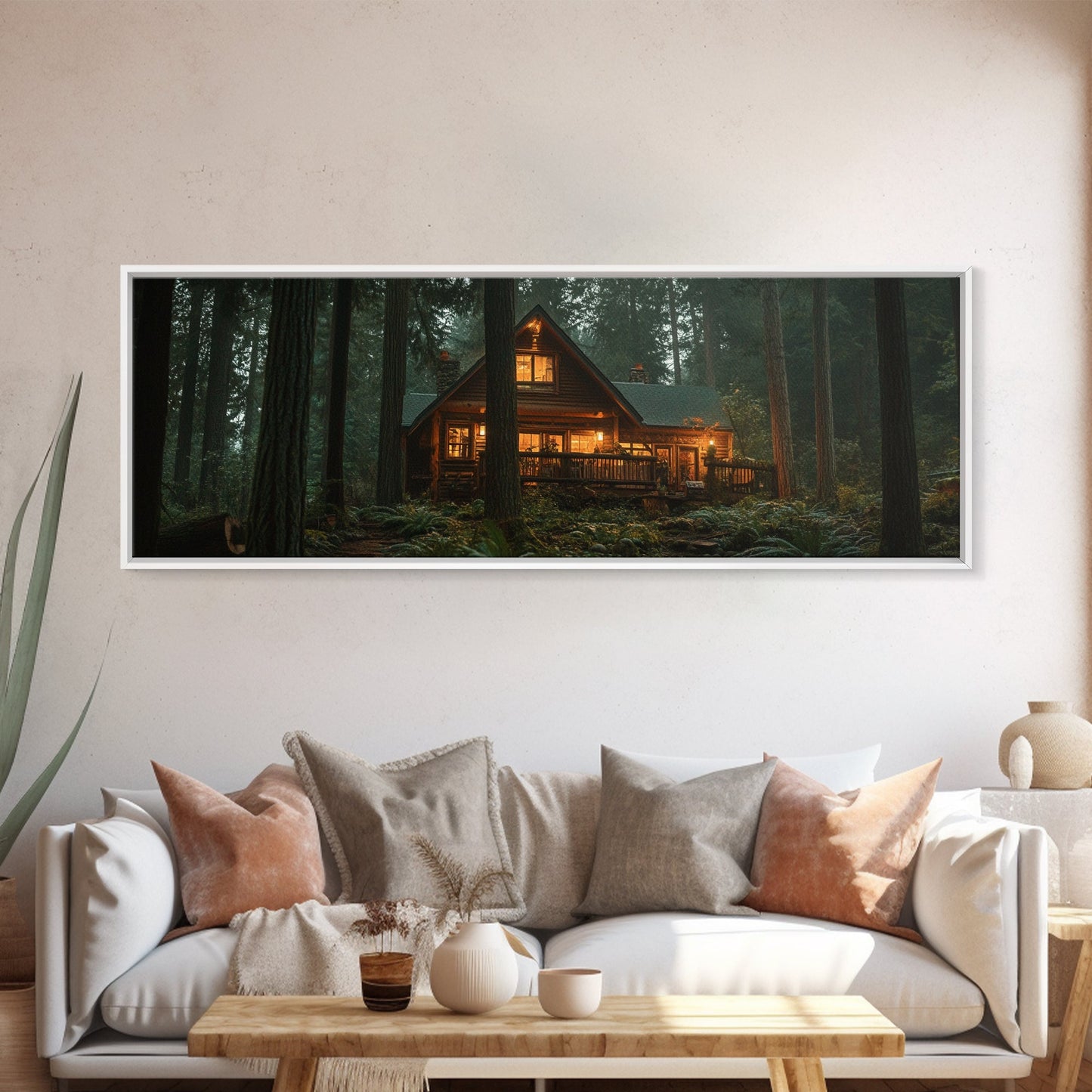 Cabin in the Pines – Cozy Woodland Retreat Wall Art