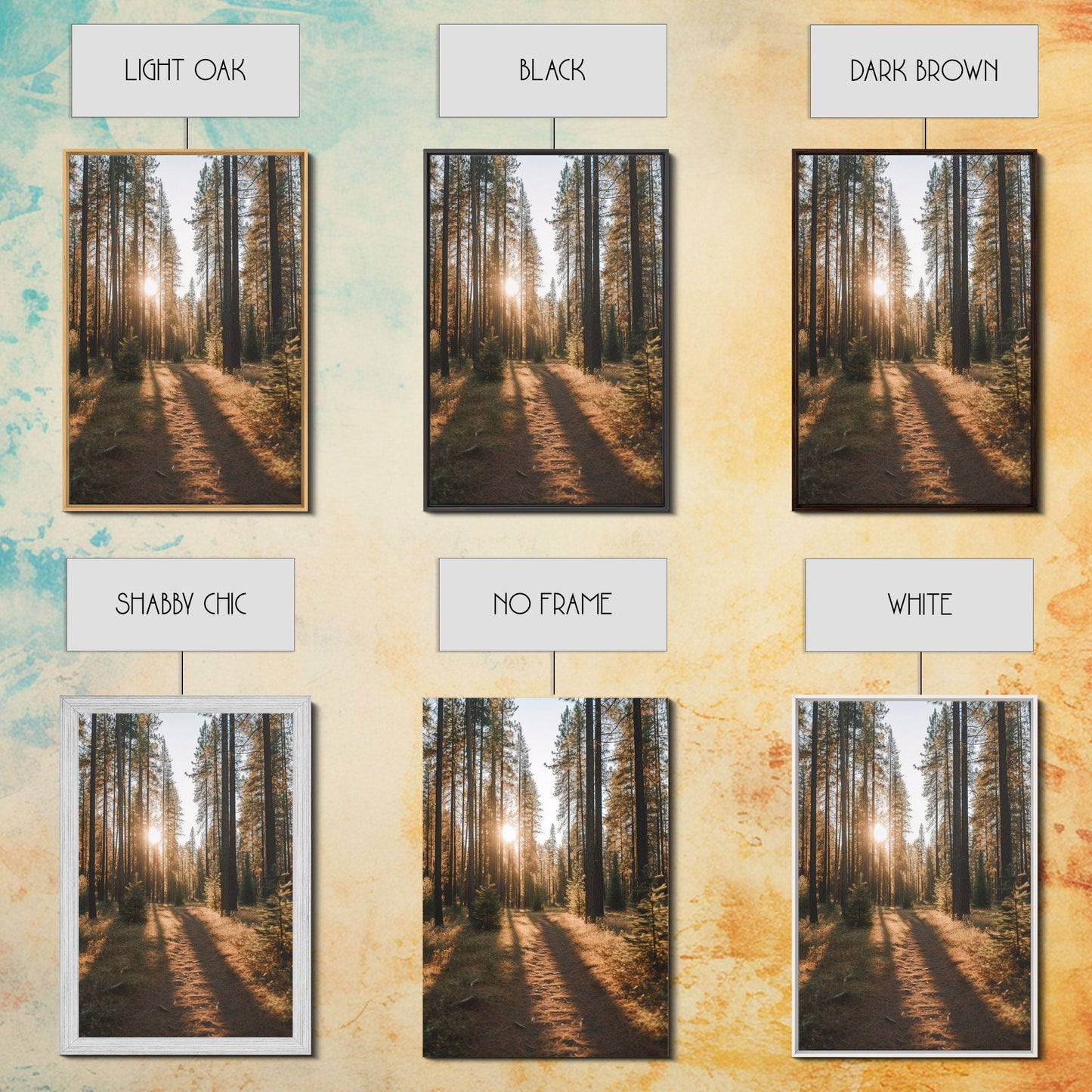 Golden Quiet – Autumn Forest Canvas Art