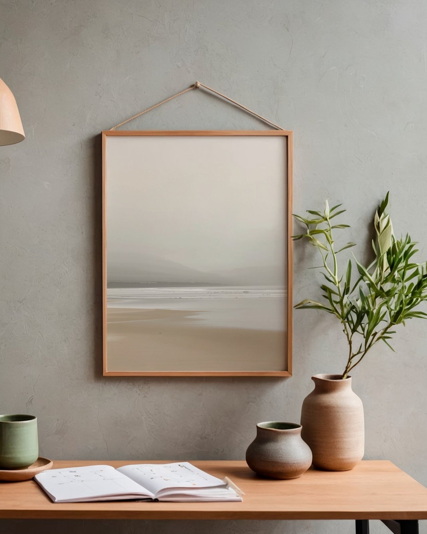 Misted Dune Quiet — Soft Coastal Neutral Wall Art (4:5 Ratio Digital Download)