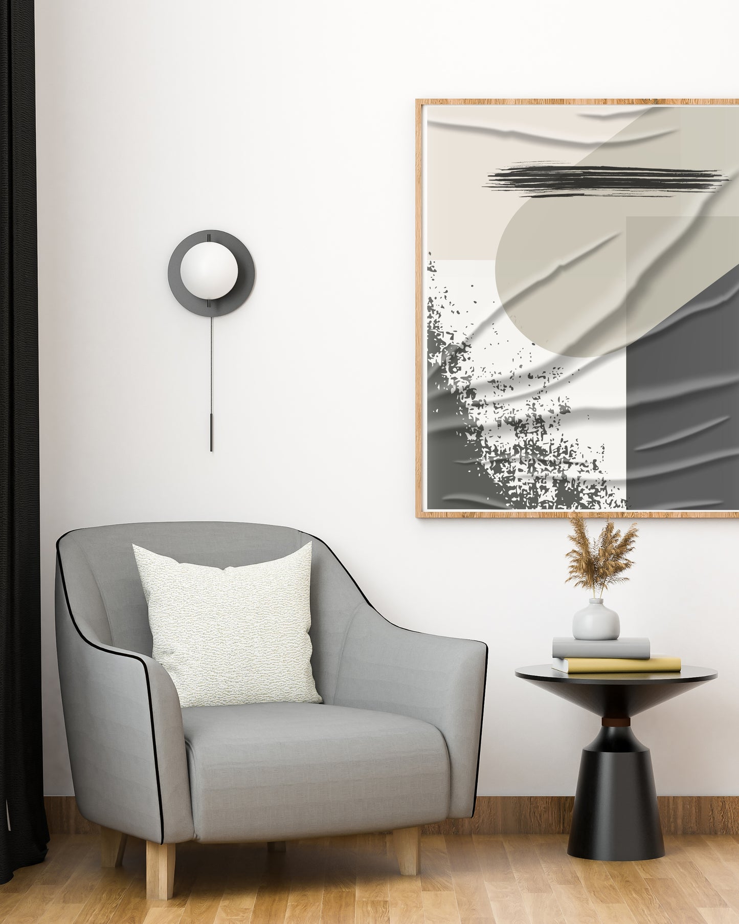 Muted Echoes — Neutral Abstract Texture Print (4:5 Ratio Digital Download)