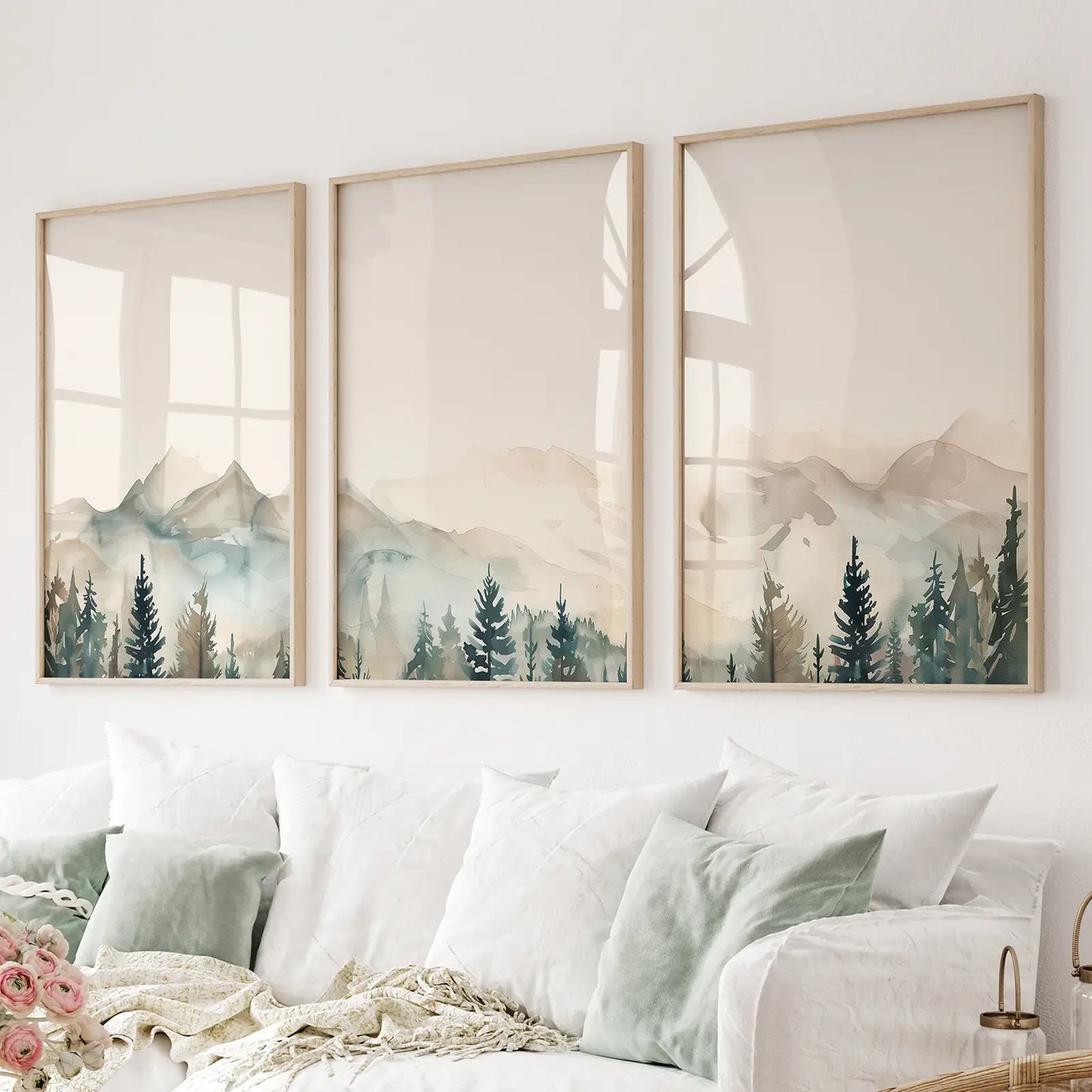 Nature Prints – Modern Minimal Forest Wall Art Set