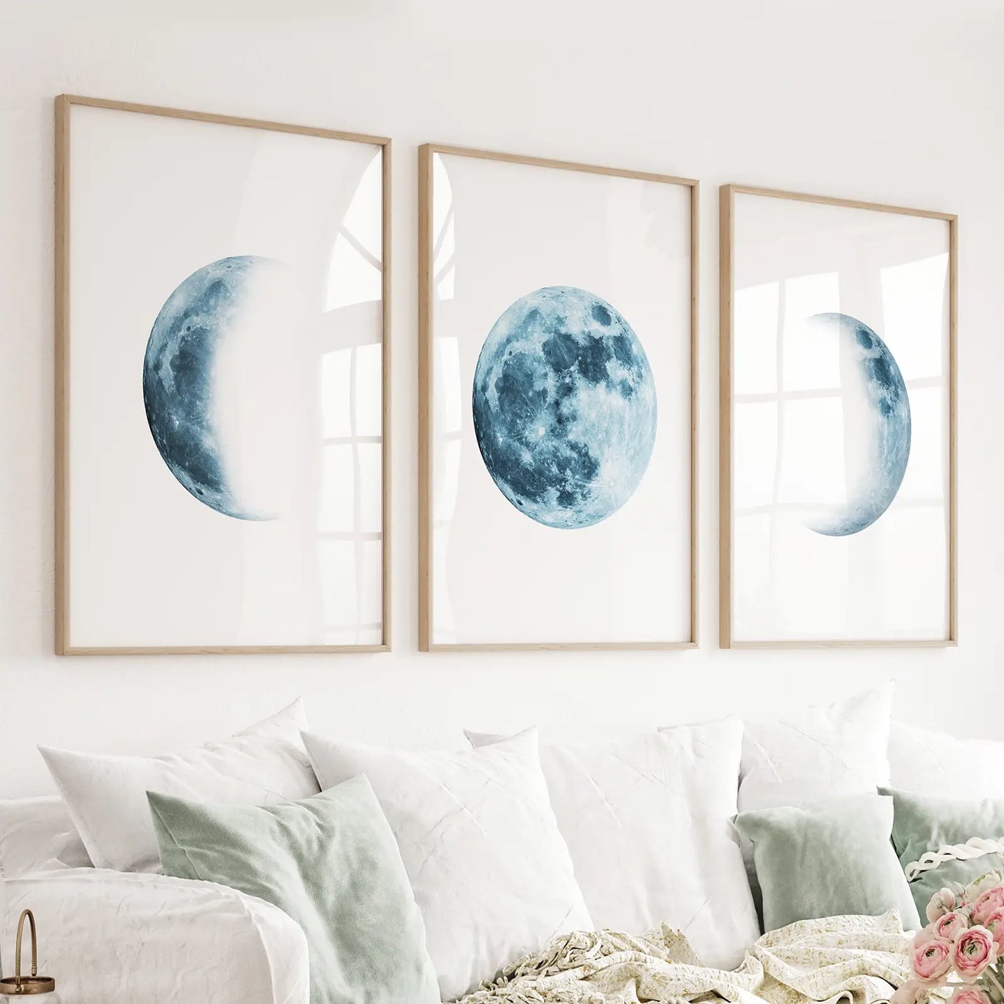 Lunar Phases – Indigo Moon Wall Art Set