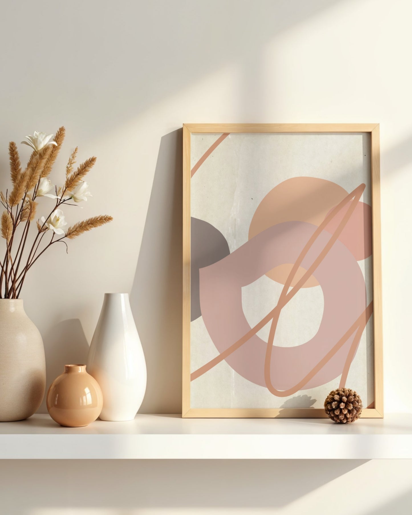 Organic Balance — Soft Neutral Abstract Wall Art (4:5 Ratio Digital Download)