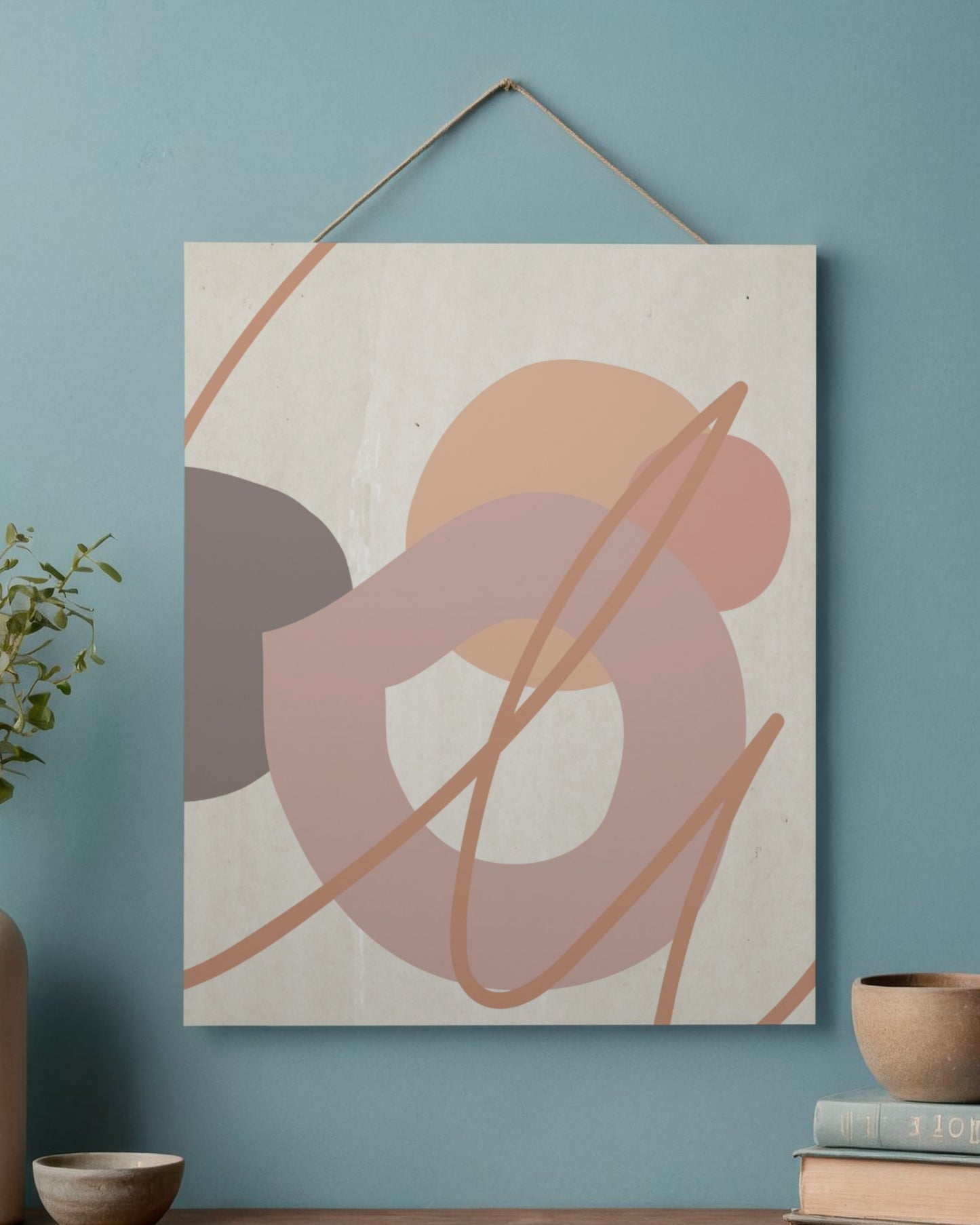 Organic Balance — Soft Neutral Abstract Wall Art (4:5 Ratio Digital Download)
