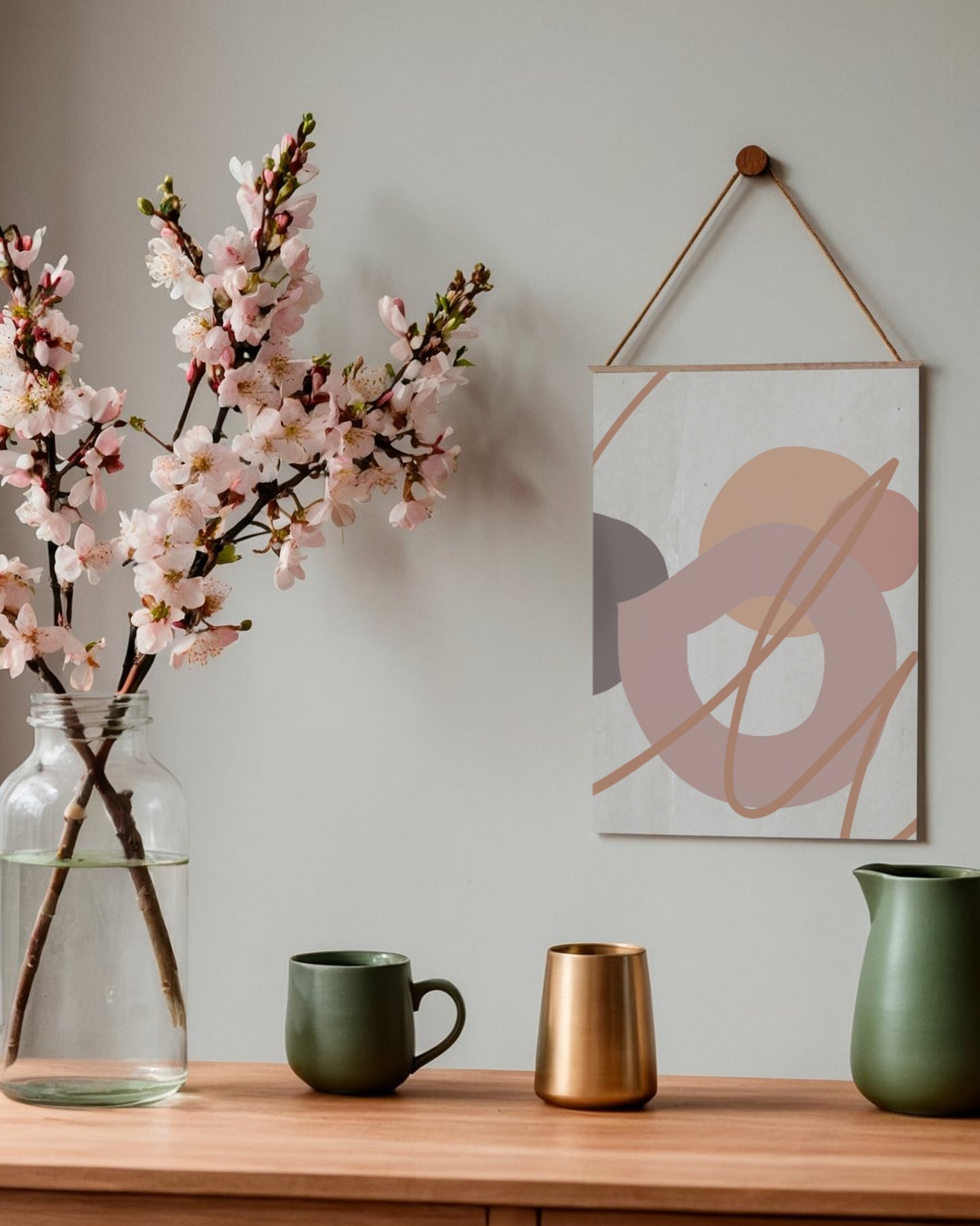 Organic Balance — Soft Neutral Abstract Wall Art (4:5 Ratio Digital Download)