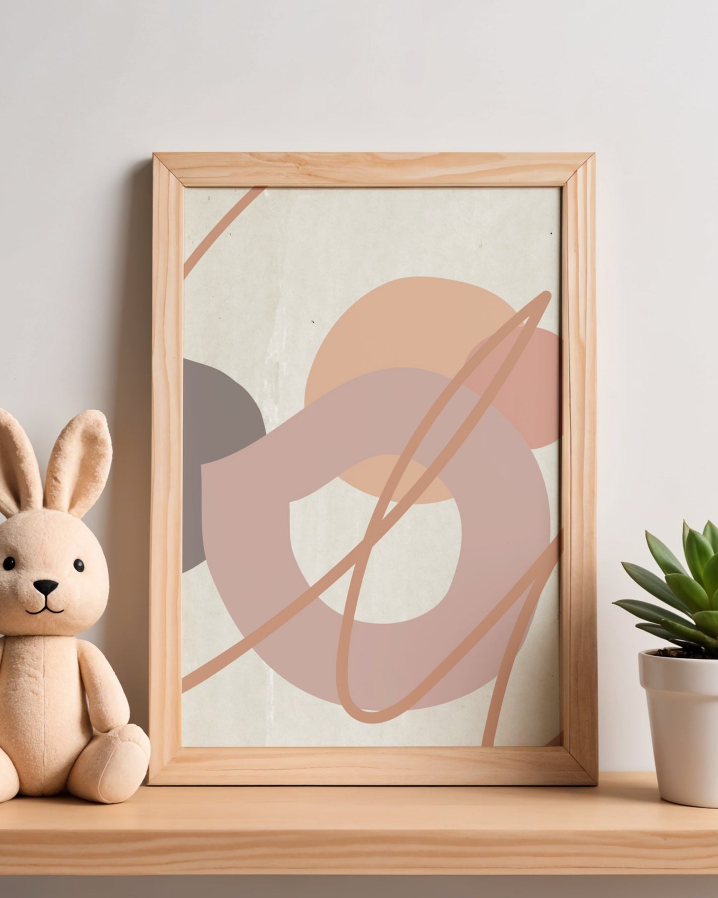 Organic Balance — Soft Neutral Abstract Wall Art (4:5 Ratio Digital Download)
