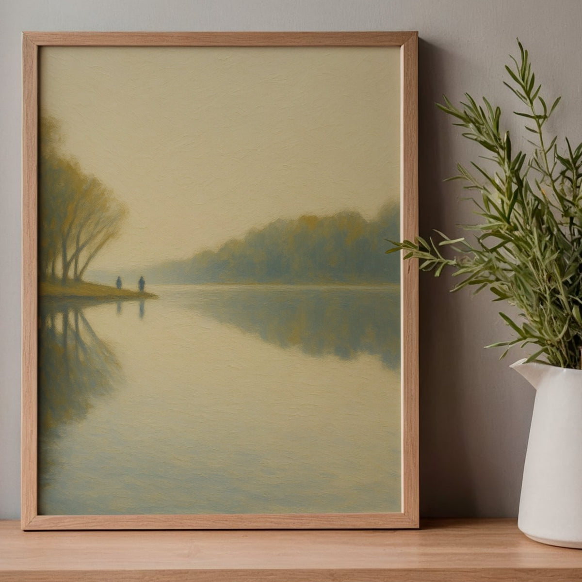 Stillwater Morning – Quiet Autumn Lake Wall Art Print