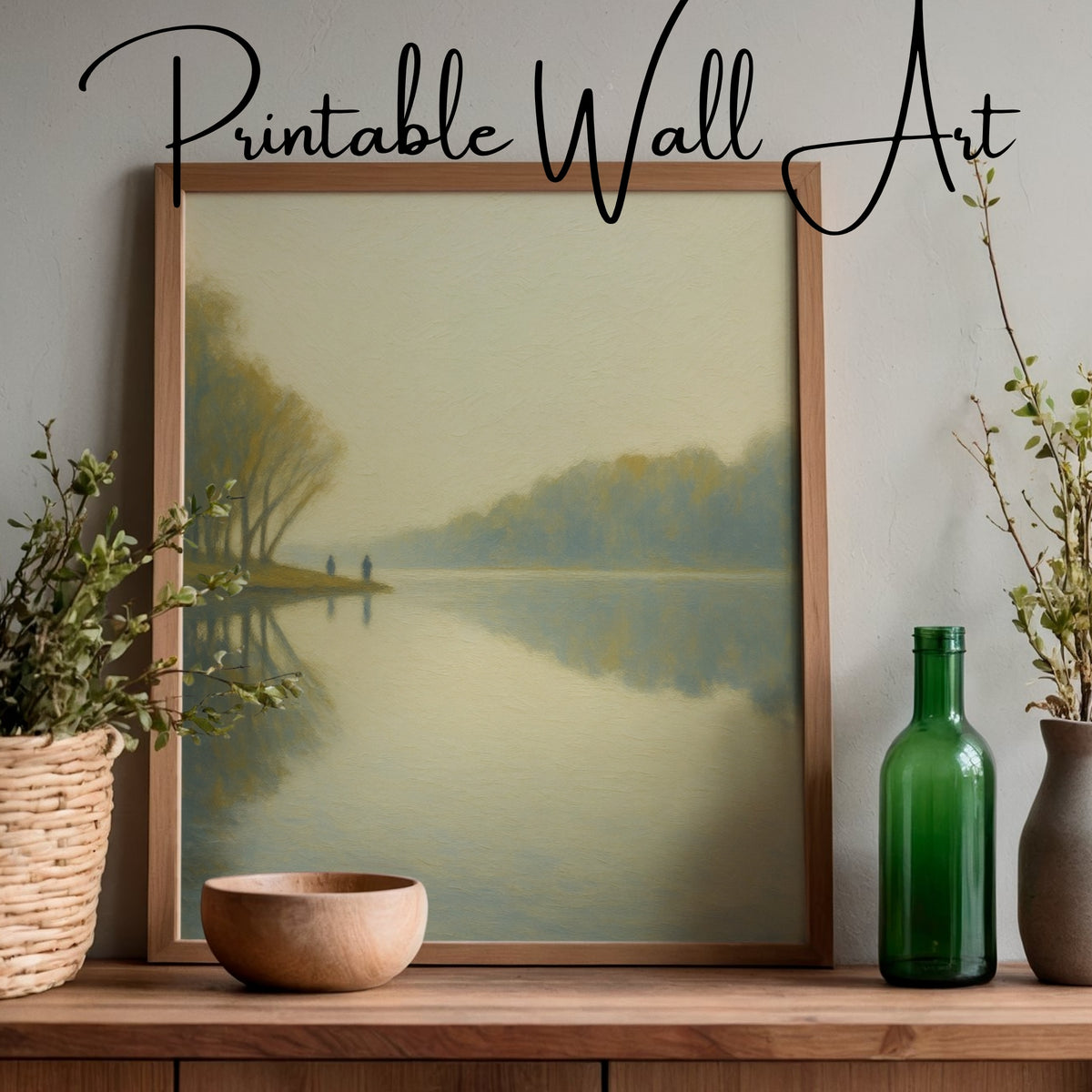 Stillwater Morning – Quiet Autumn Lake Wall Art Print