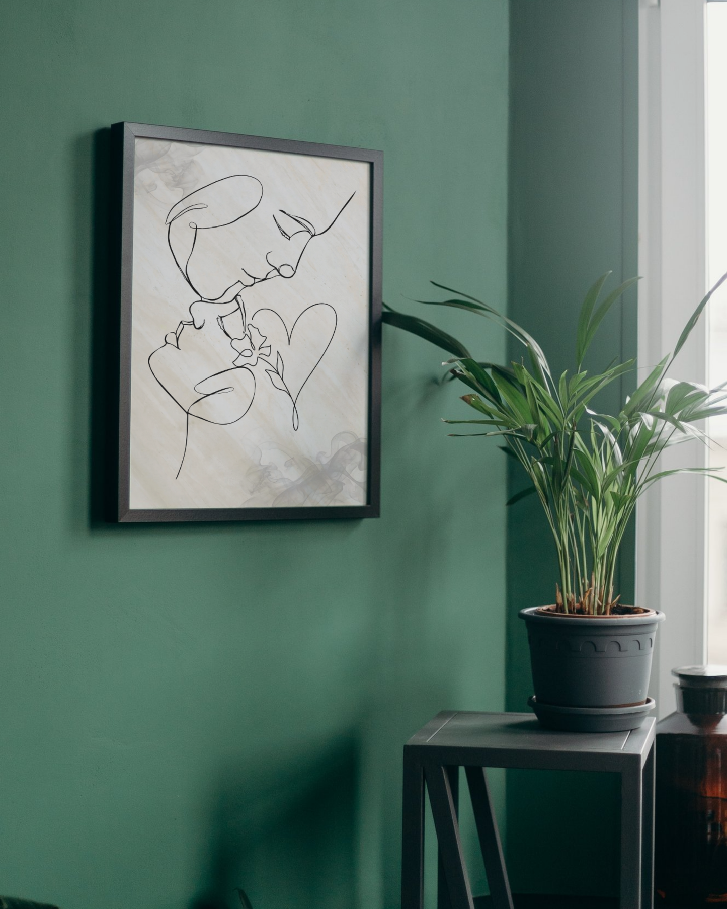 Quiet Devotion — Minimalist Line Art Print (4:5 Ratio Digital Download)
