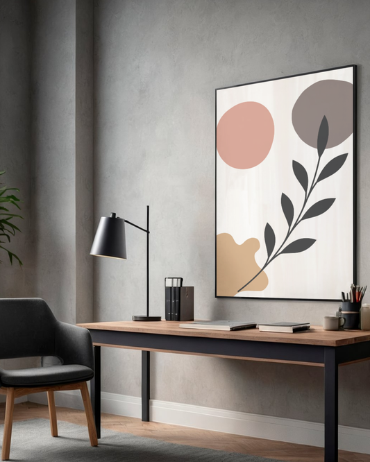 Resting Branch — Minimal Botanical Line Art Print (4:5 Ratio Digital Download)
