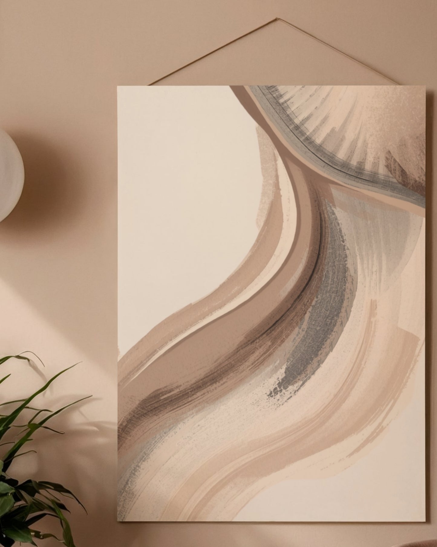 Sandstone Drift — Neutral Abstract Art Print (4:5 Ratio Digital Download)