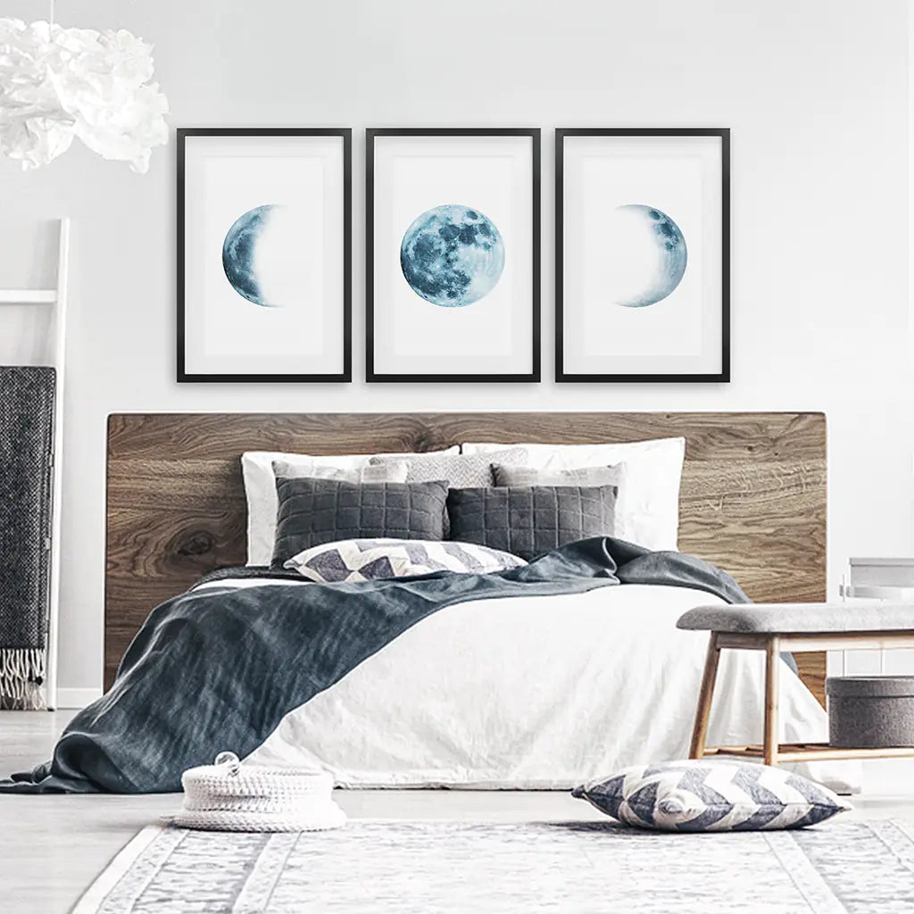 Lunar Phases – Indigo Moon Wall Art Set
