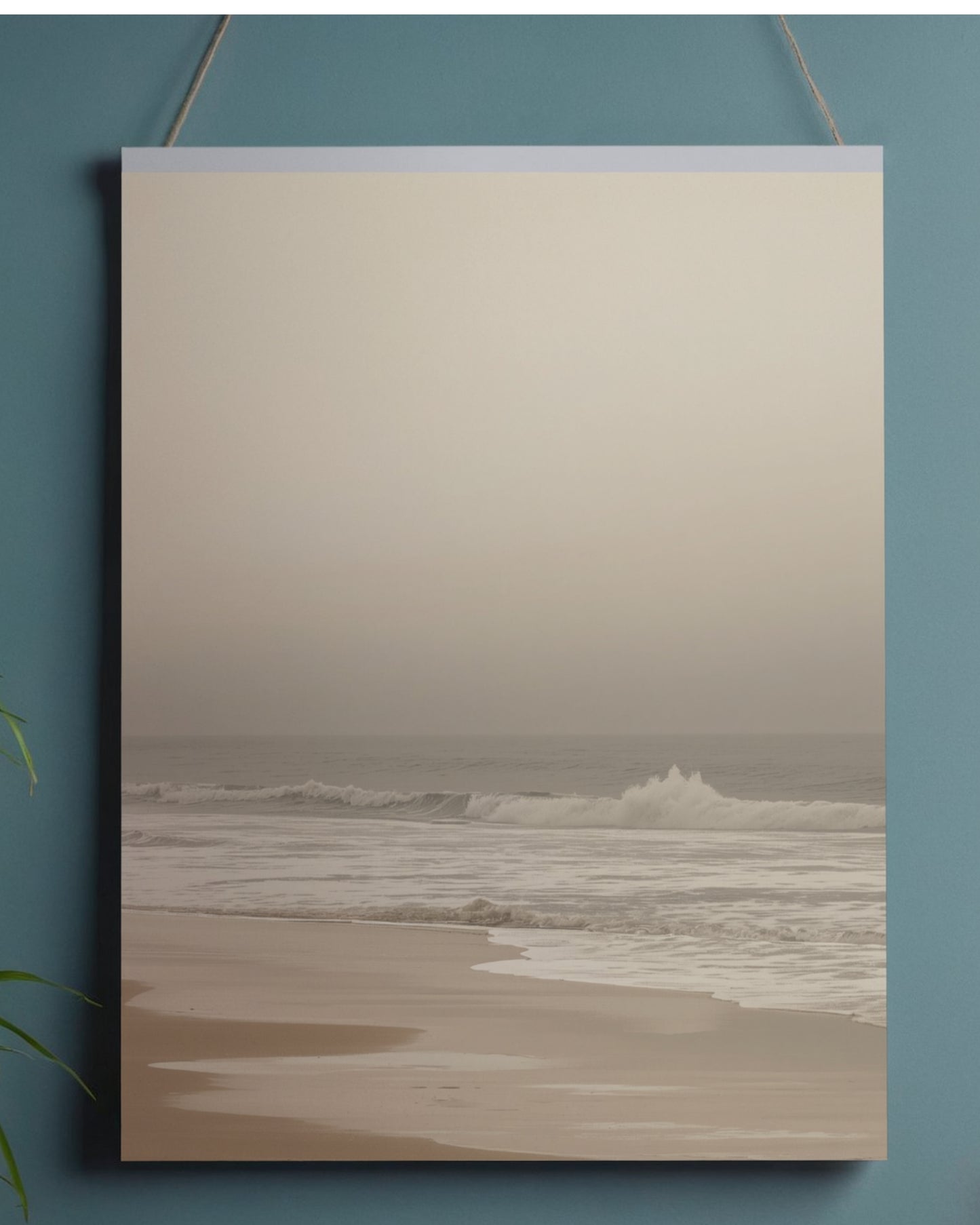 Softshore Calm — Neutral Coastal Shoreline Wall Art (4:5 Ratio Digital Download)