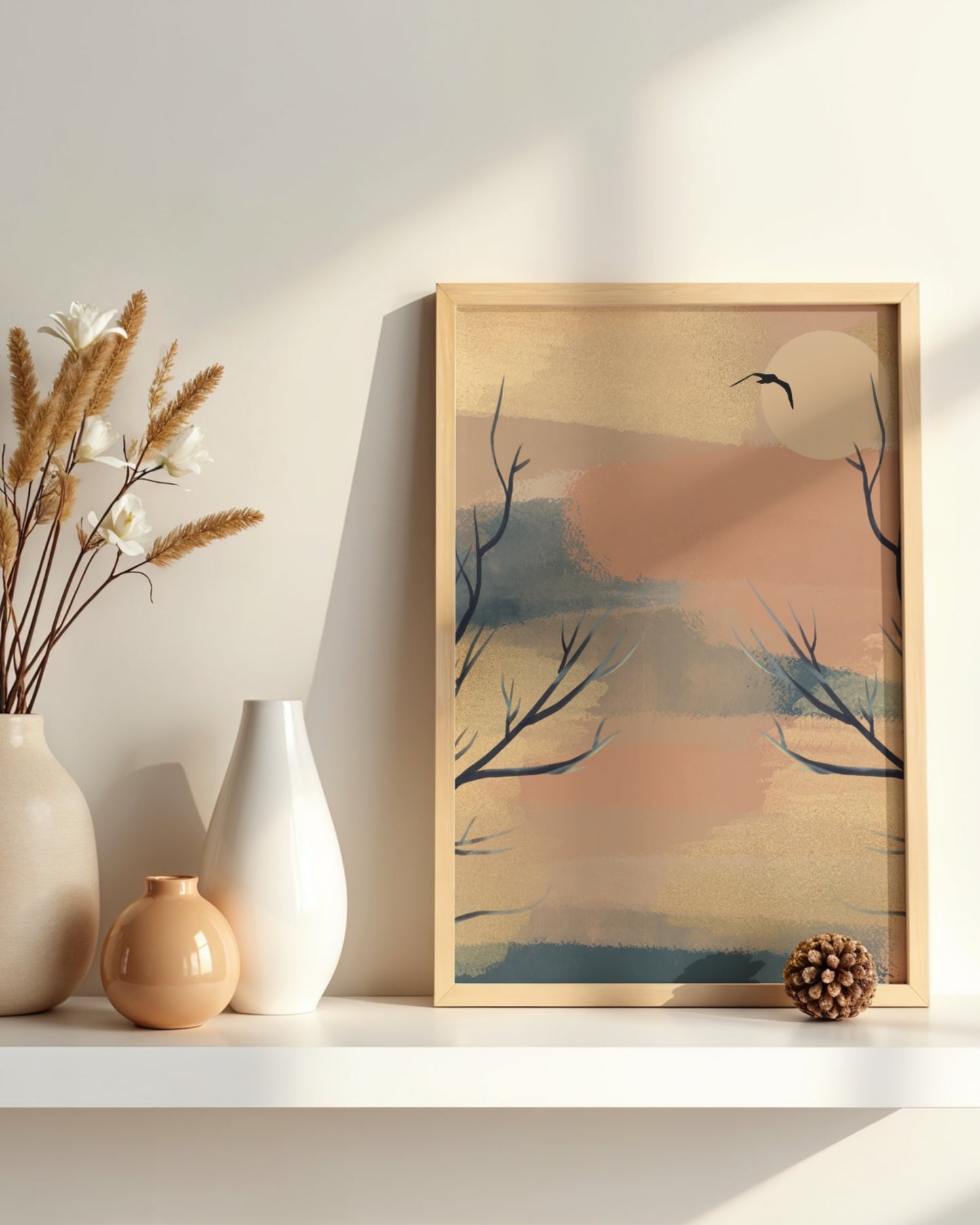 Still Flight — Minimalist Atmospheric Landscape Print (4:5 Ratio Digital Download)