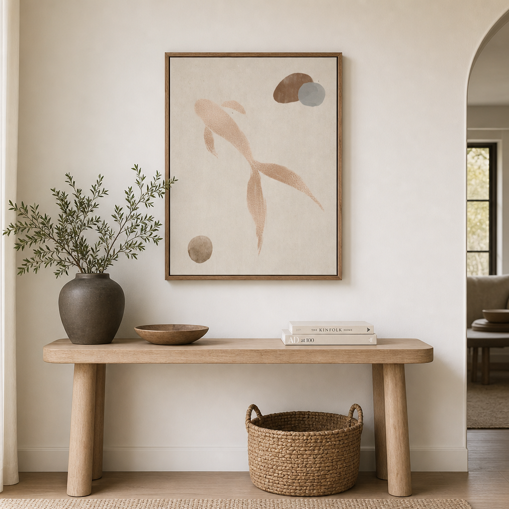 StillWater Rise — Minimalist Japandi Art Print (4:5 Ratio Digital Download)