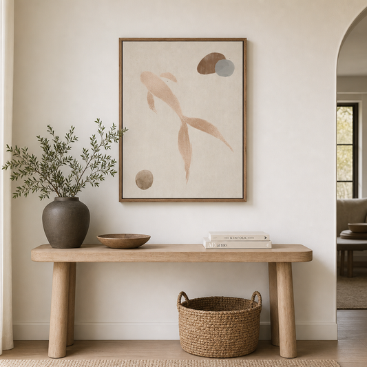 StillWater Rise — Minimalist Japandi Art Print (4:5 Ratio Digital Download)
