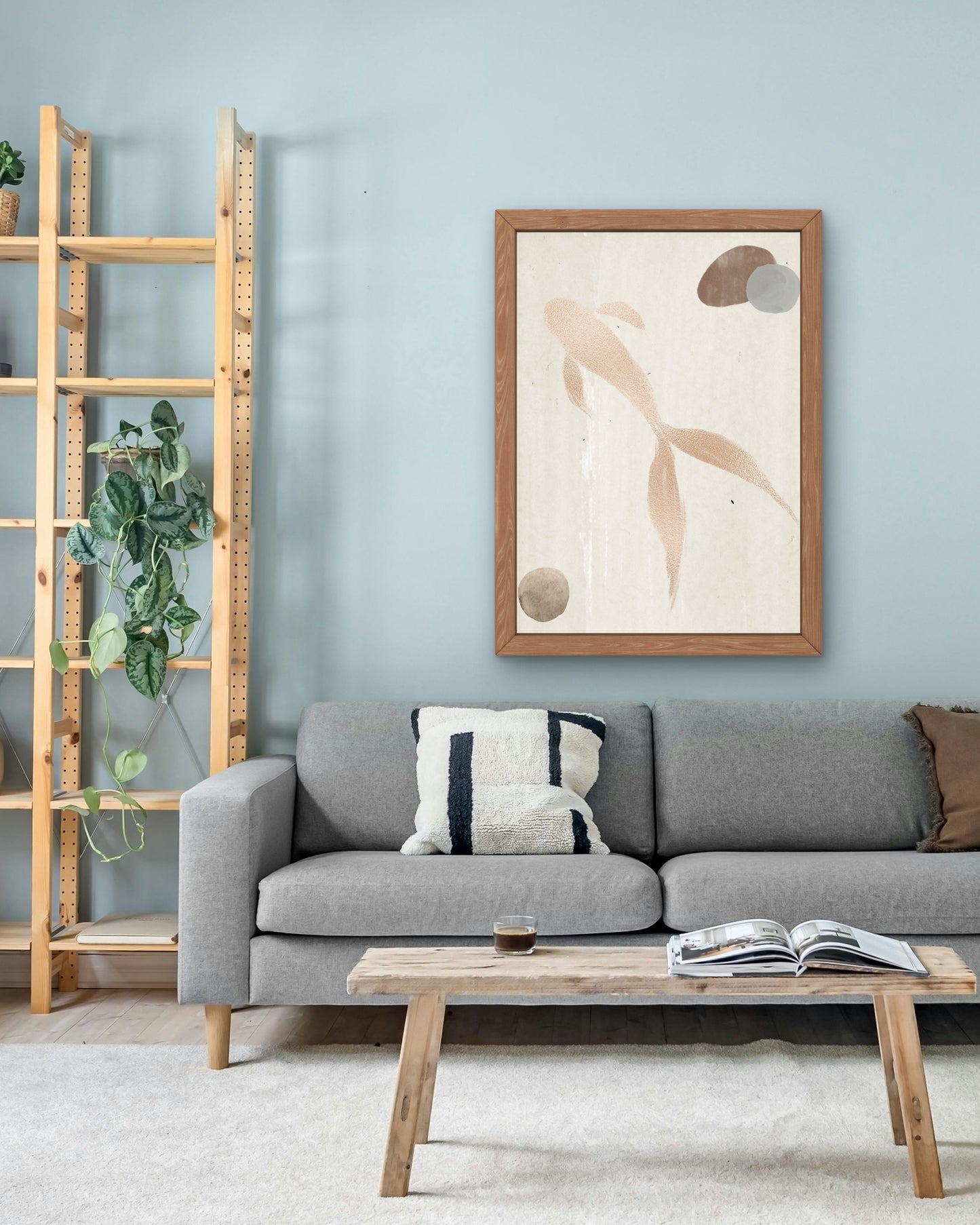 StillWater Rise — Minimalist Japandi Art Print (4:5 Ratio Digital Download)