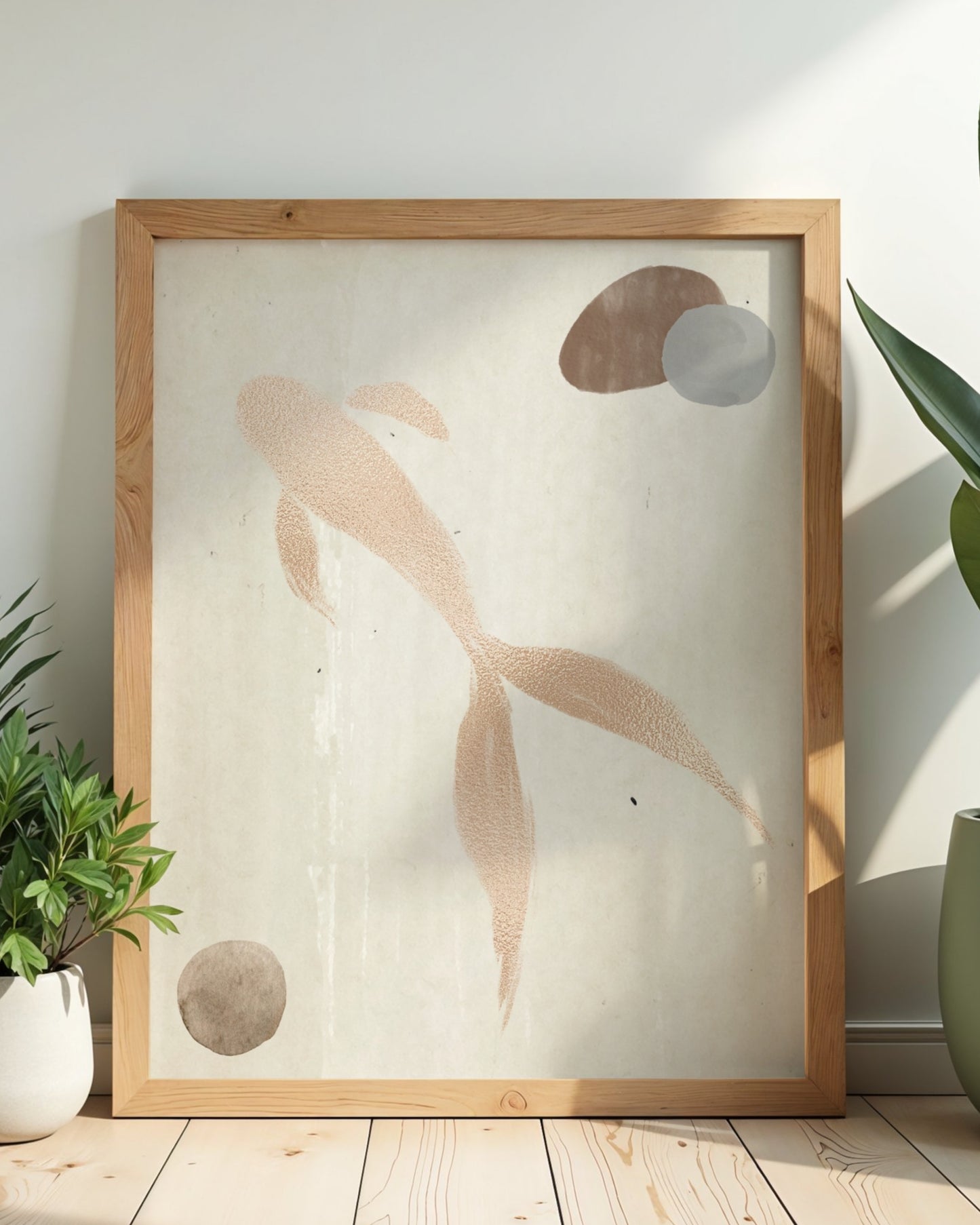 StillWater Rise — Minimalist Japandi Art Print (4:5 Ratio Digital Download)