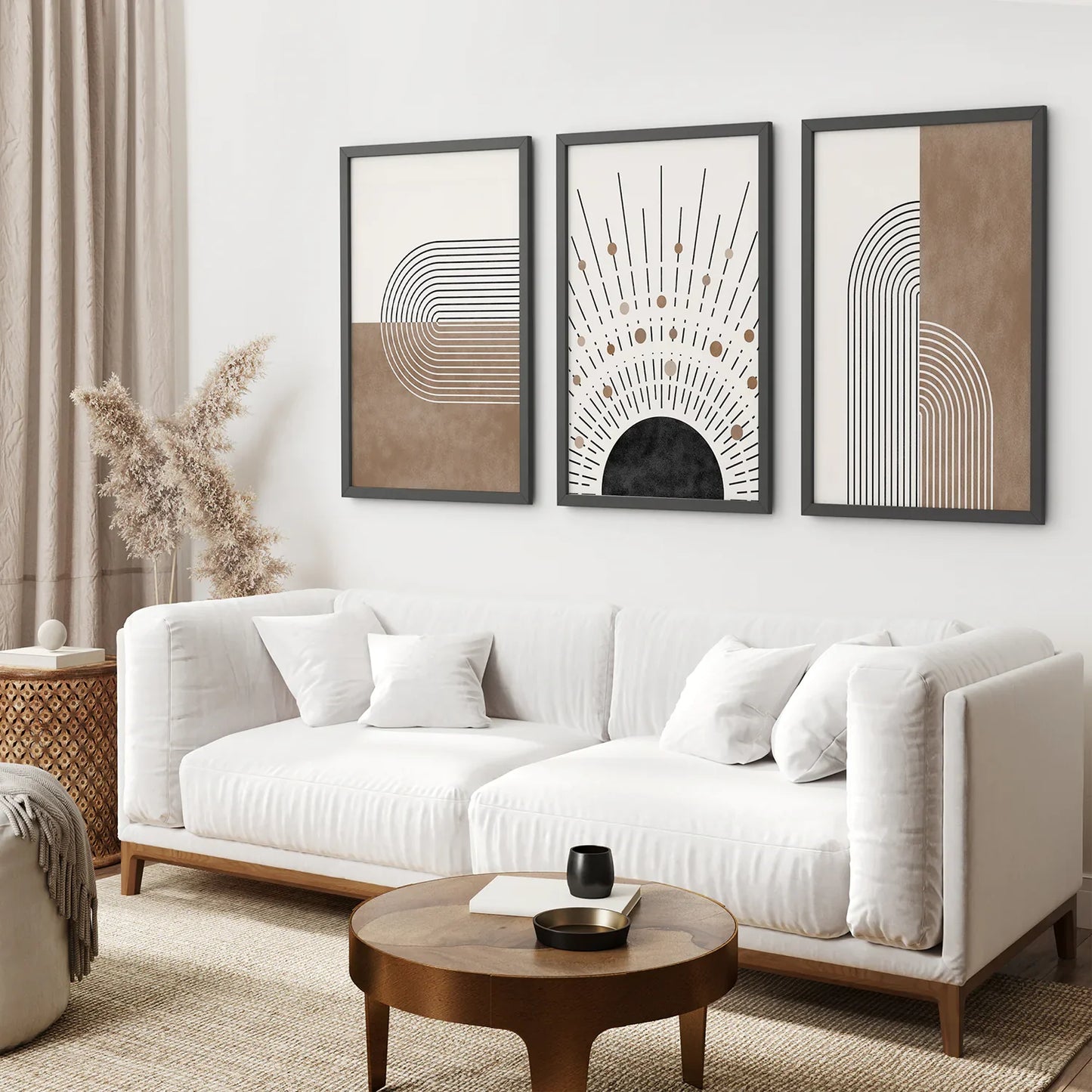 Wabi Harmony – Neutral Japandi Canvas Set (3 Piece)