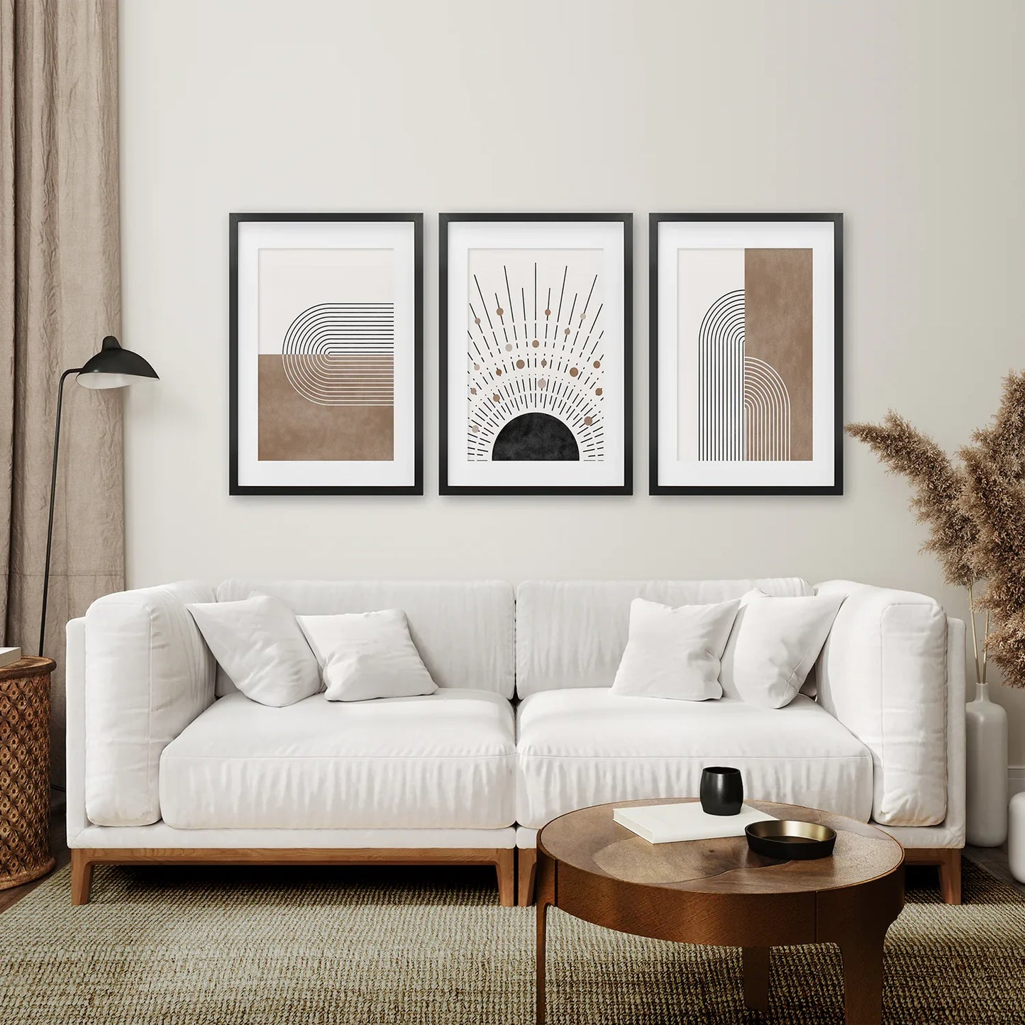 Wabi Harmony – Neutral Japandi Canvas Set (3 Piece)