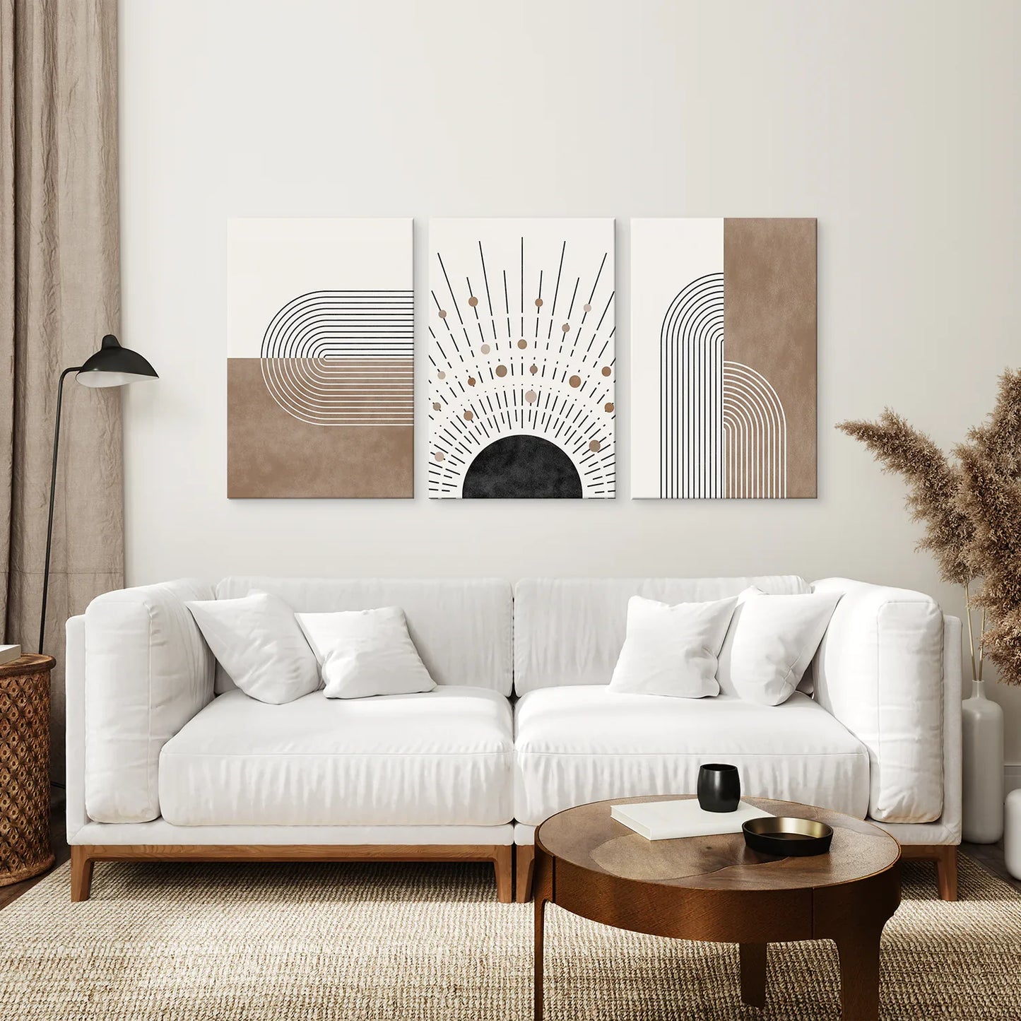 Wabi Harmony – Neutral Japandi Canvas Set (3 Piece)