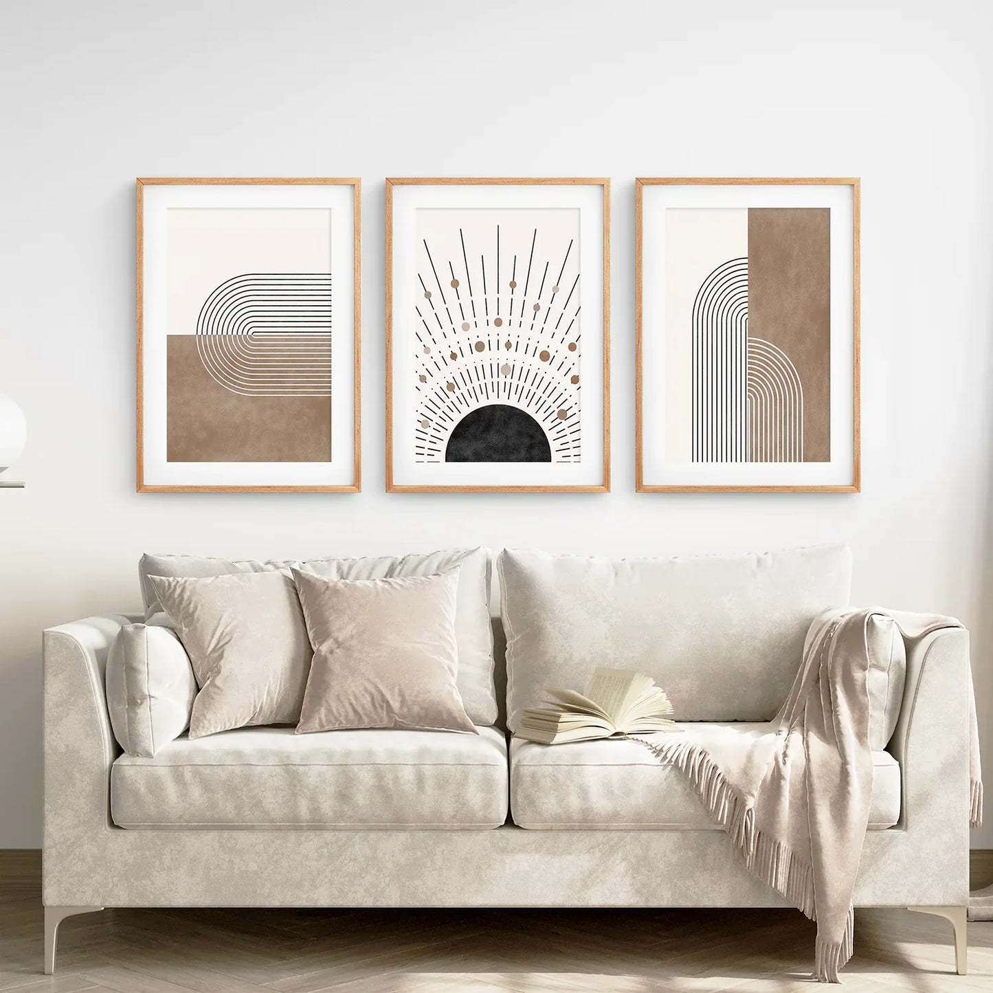 Wabi Harmony – Neutral Japandi Canvas Set (3 Piece)