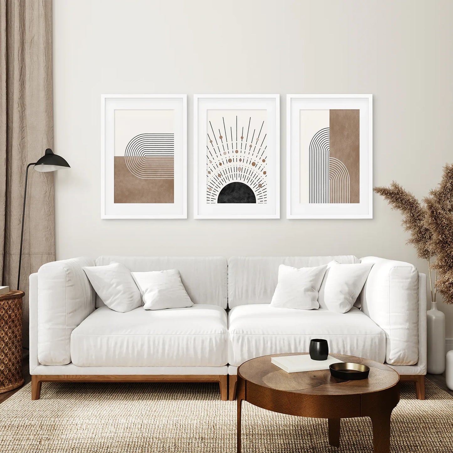 Wabi Harmony – Neutral Japandi Canvas Set (3 Piece)