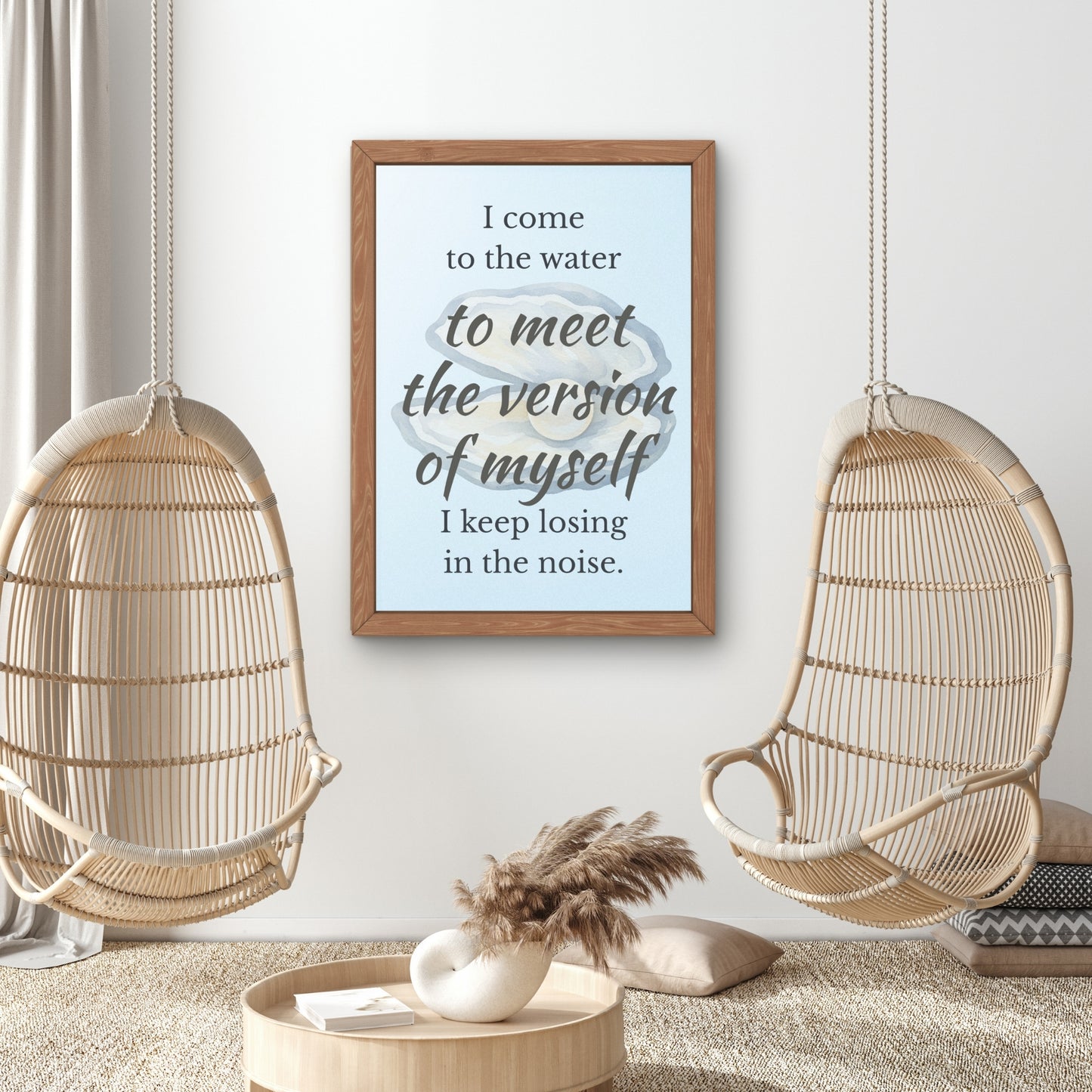 Pearl of the Stillness — Coastal Minimalist Art Print (4:5 Ratio Digital Download)