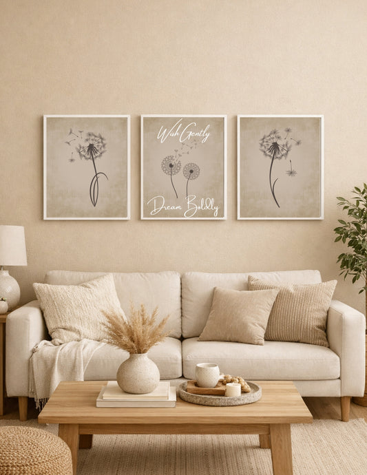Wishborne Triptych — Warm Neutral Abstract Wall Art Set of 3 (4:5 Ratio Digital Download)