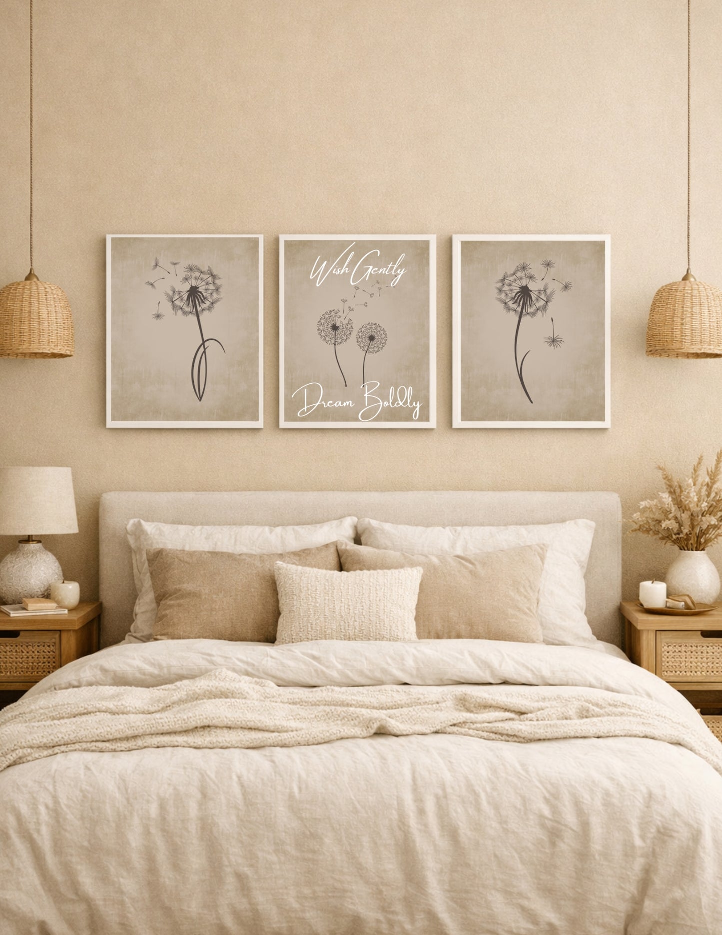 Wishborne Triptych — Warm Neutral Abstract Wall Art Set of 3 (4:5 Ratio Digital Download)