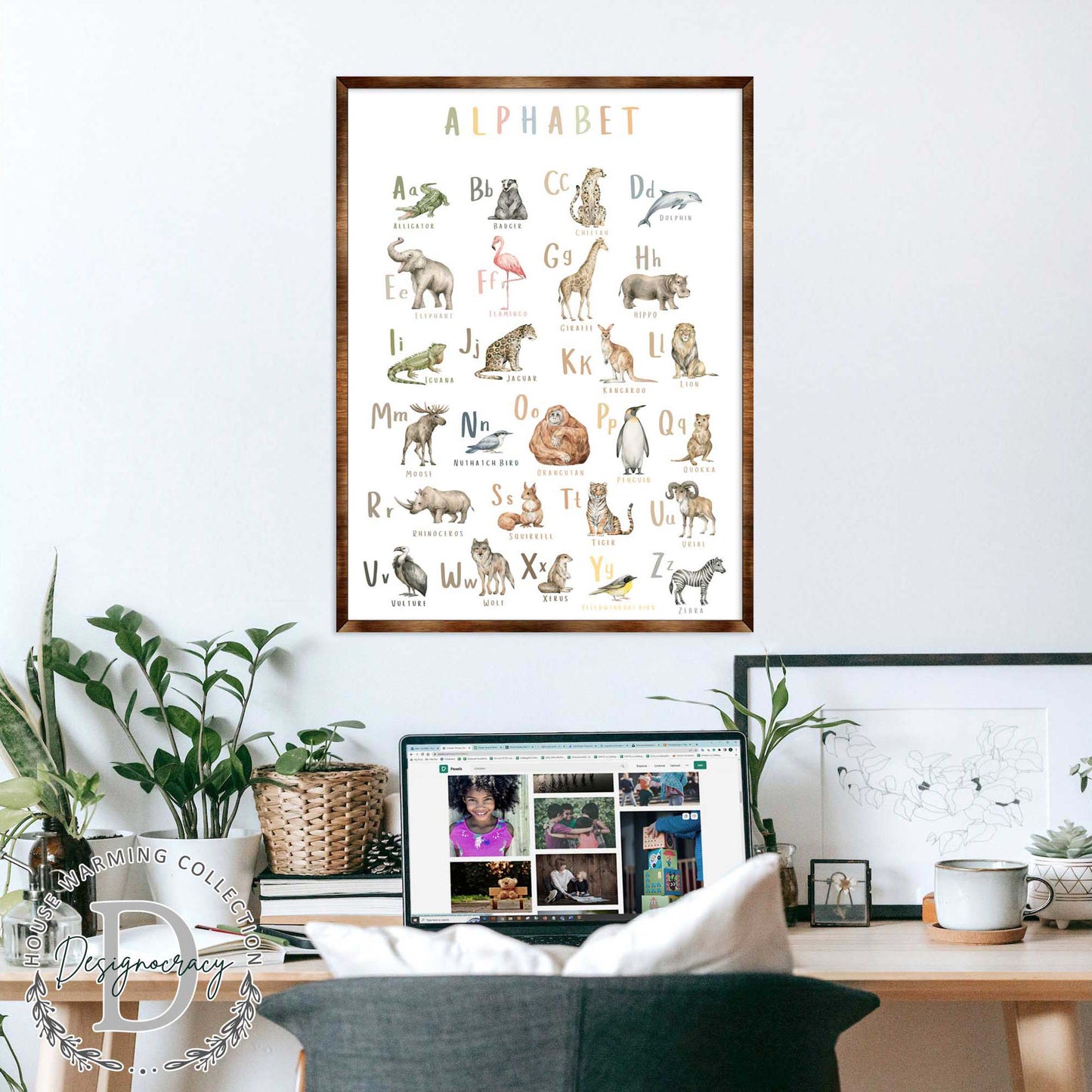 Animal Alphabet Art – Wooden Educational Wall Decor