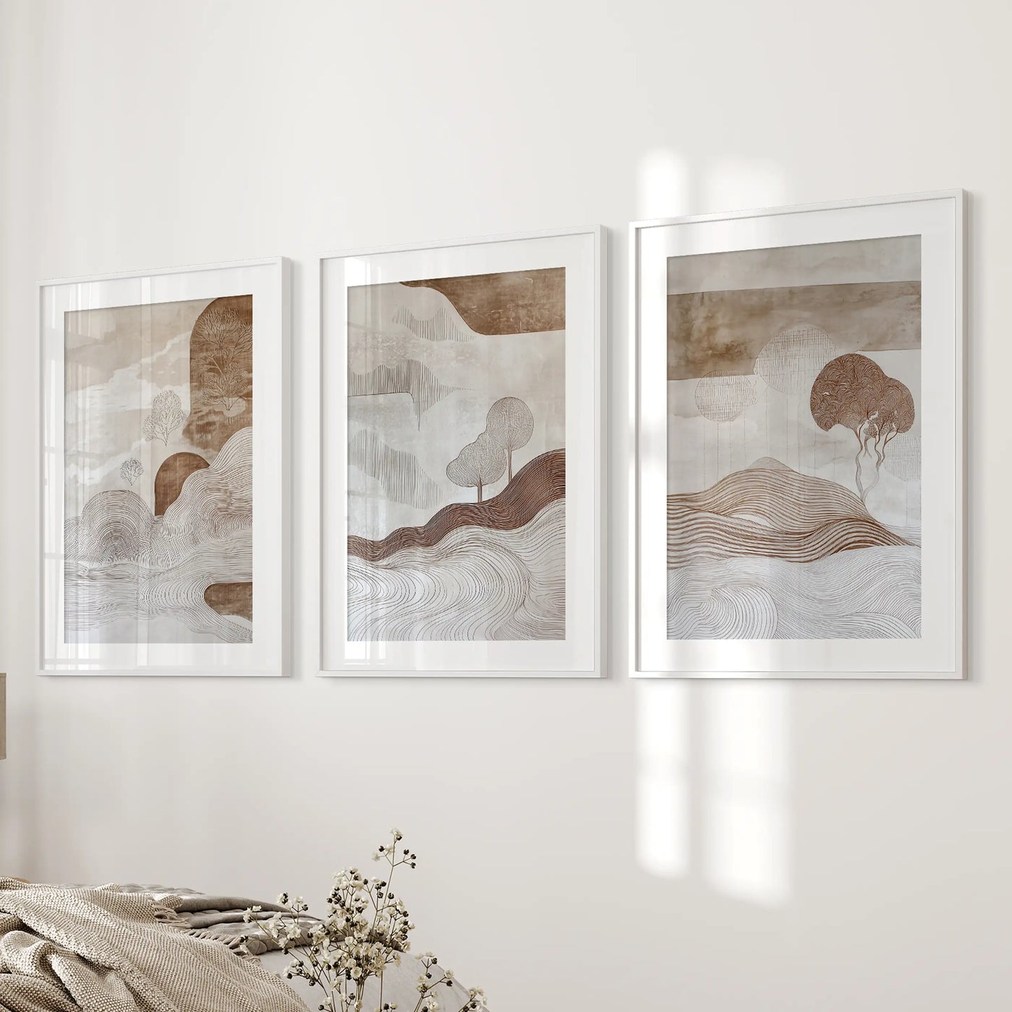 Wabi Sabi Line Art – 3 Piece Wall Art Set