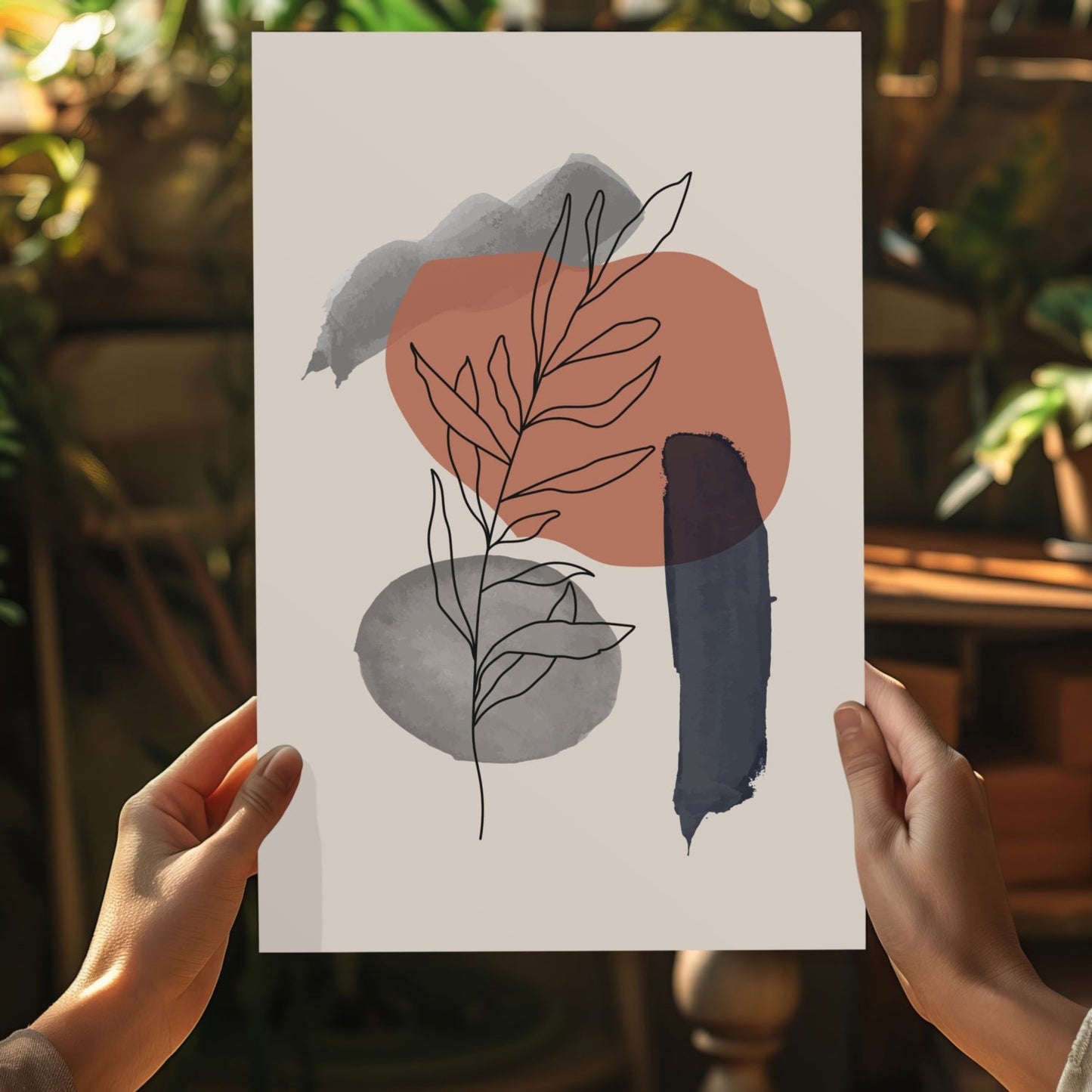 Autumn Crest Study – Modern Abstract Aluminum Print