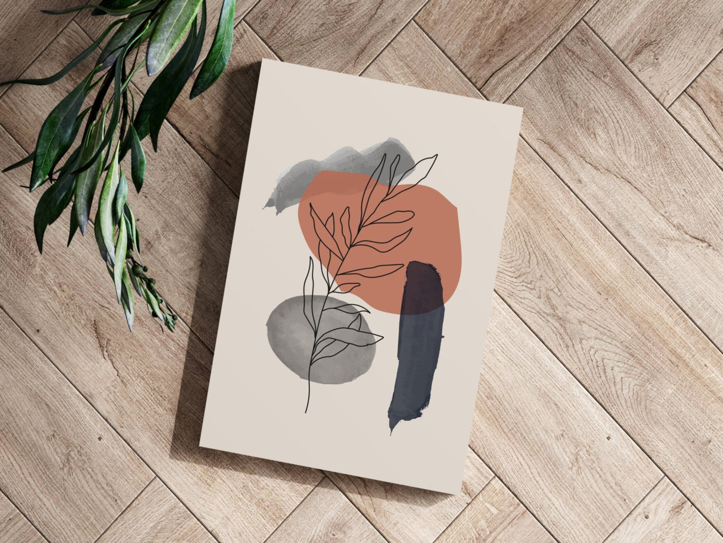 Autumn Crest Study – Modern Abstract Aluminum Print