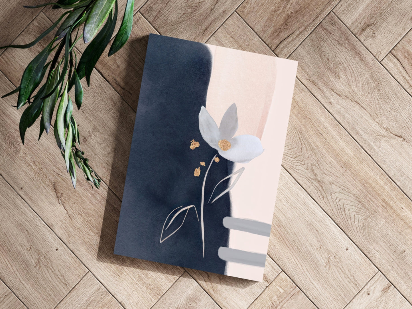 Golden Petal Study – Modern Abstract Aluminum Print