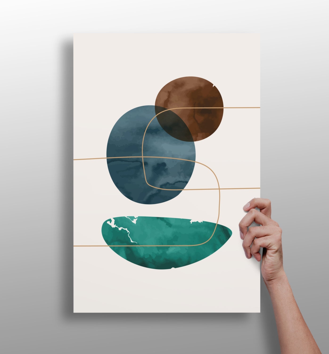 Orbit Lines Study – Modern Abstract Aluminum Print