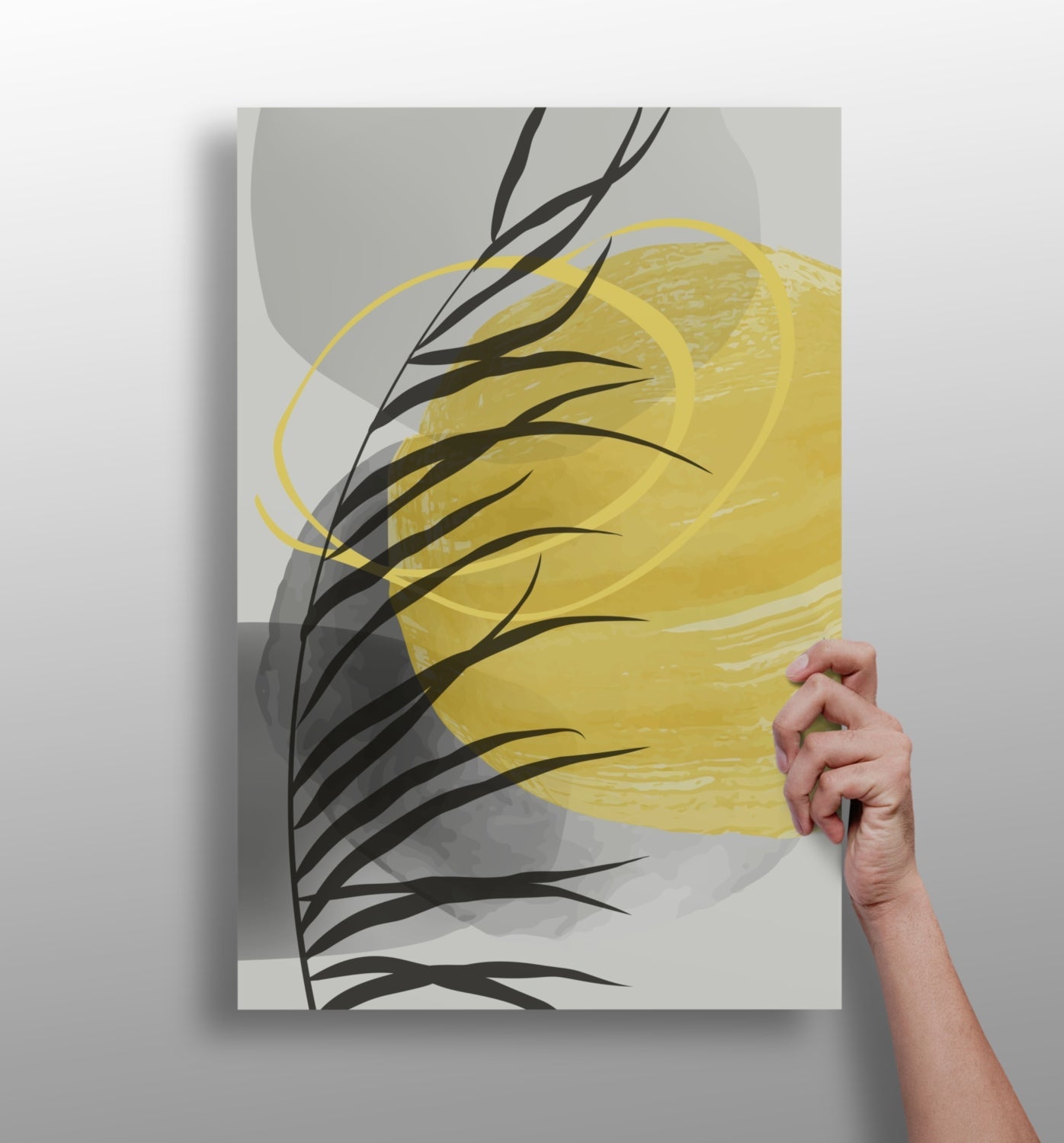 Line Art V8 – Brushed Aluminum Wall Art