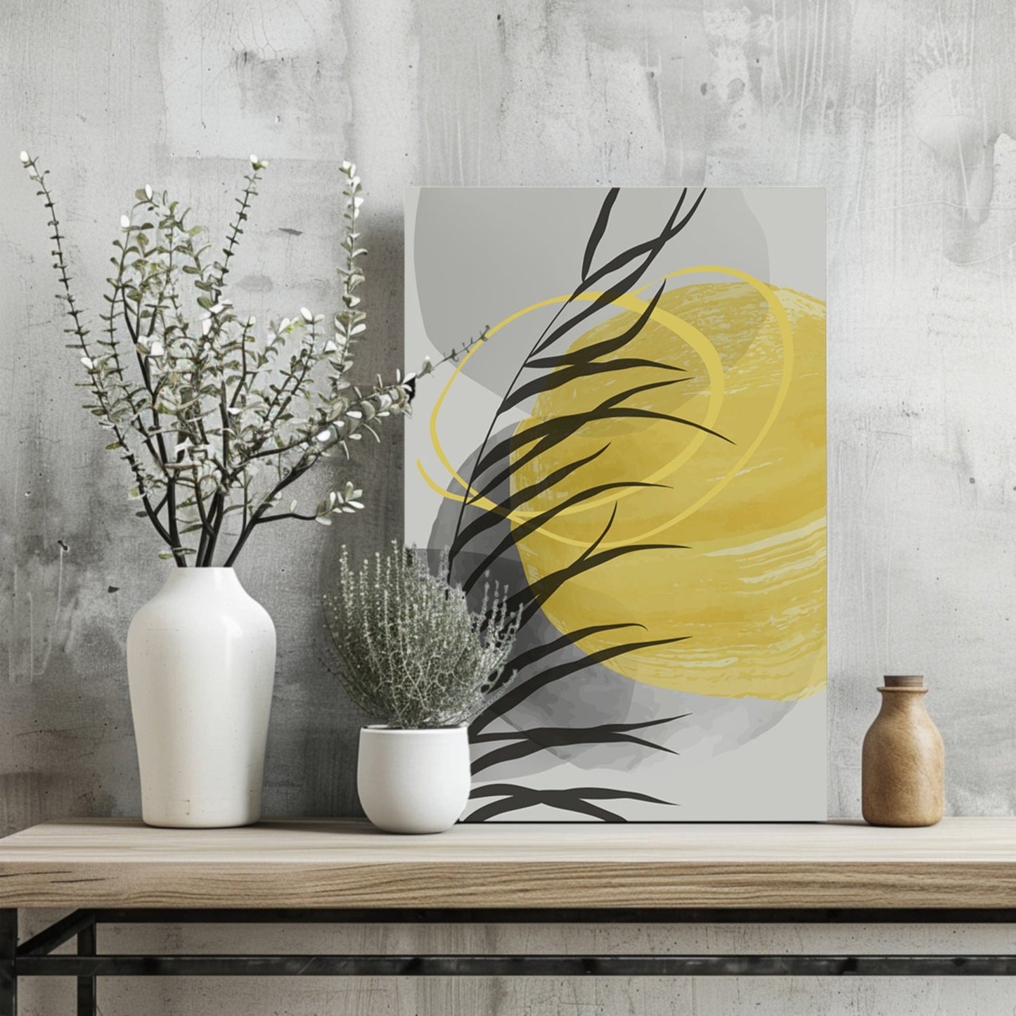 Line Art V8 – Brushed Aluminum Wall Art