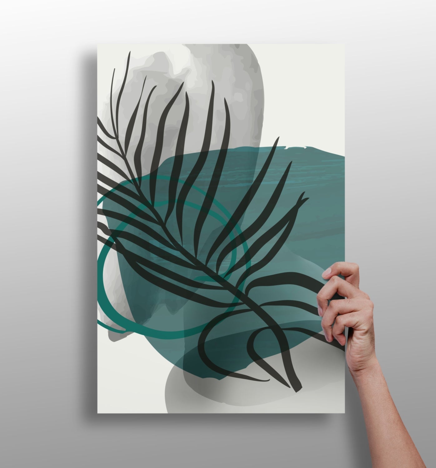 Modern Palm Layers – Aluminum Wall Art