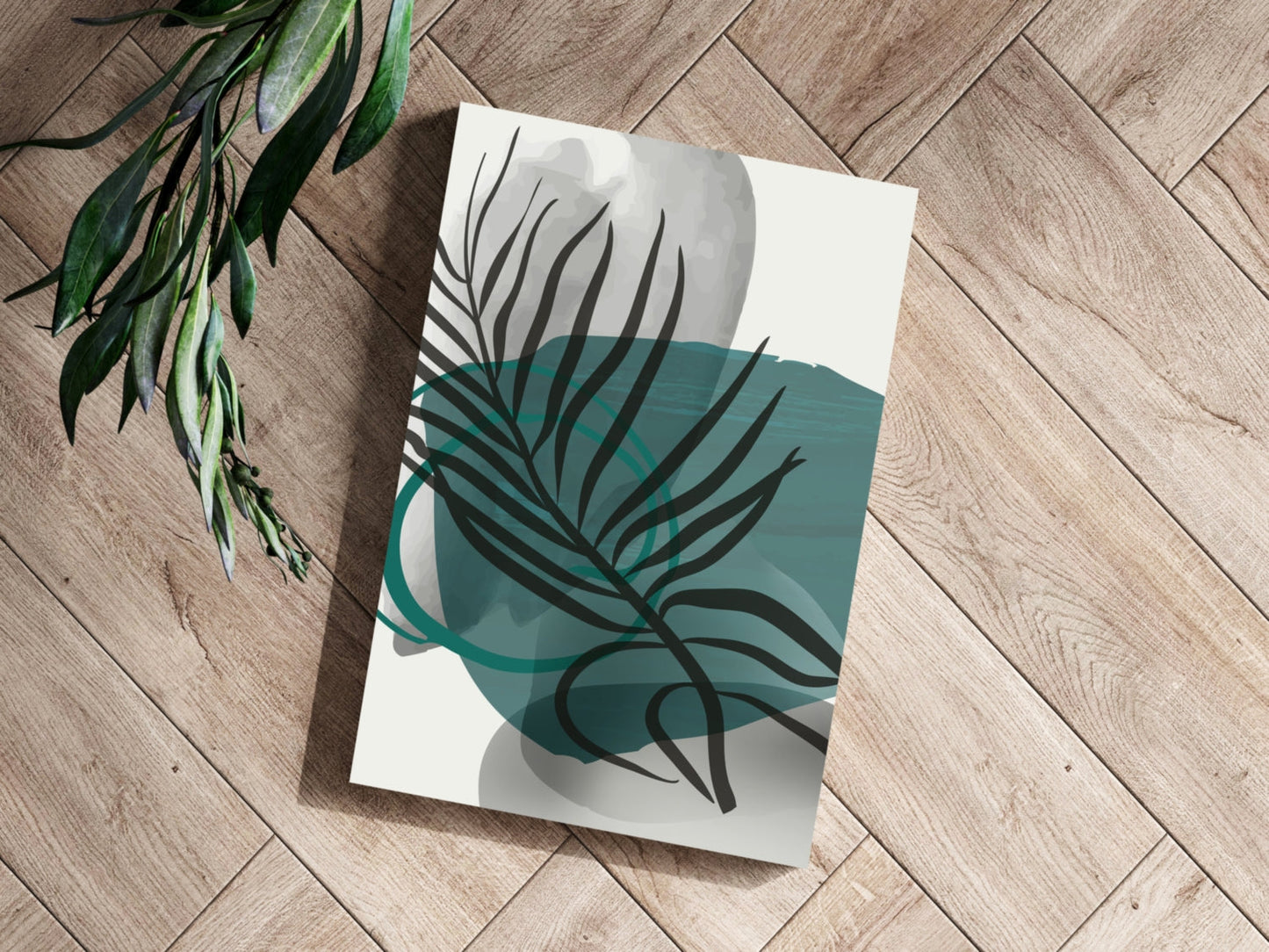 Modern Palm Layers – Aluminum Wall Art