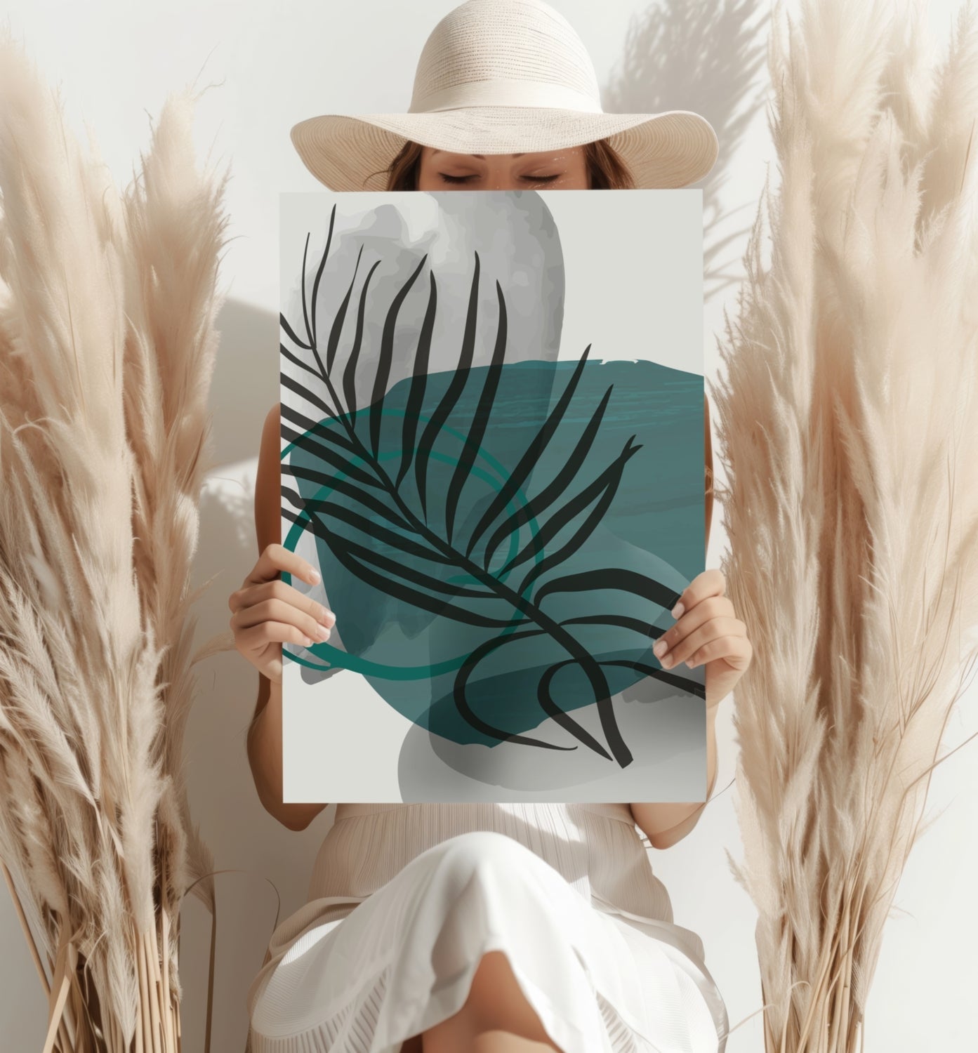 Modern Palm Layers – Aluminum Wall Art