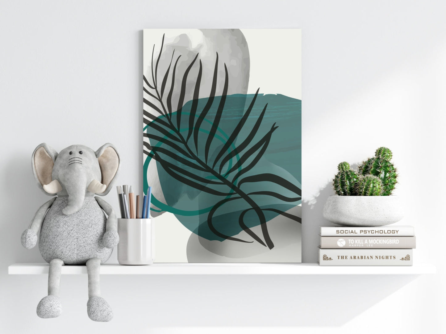 Modern Palm Layers – Aluminum Wall Art