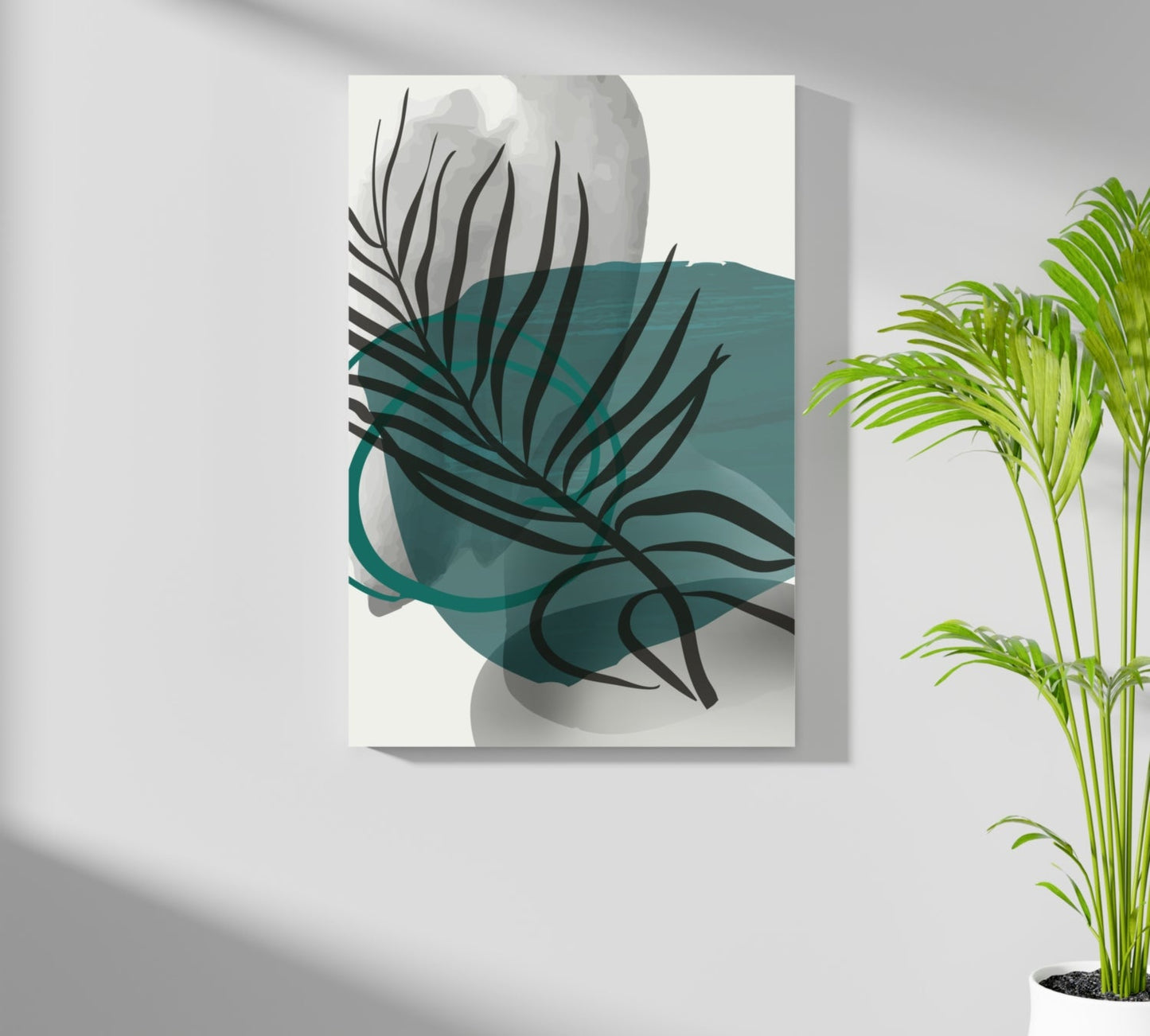 Modern Palm Layers – Aluminum Wall Art