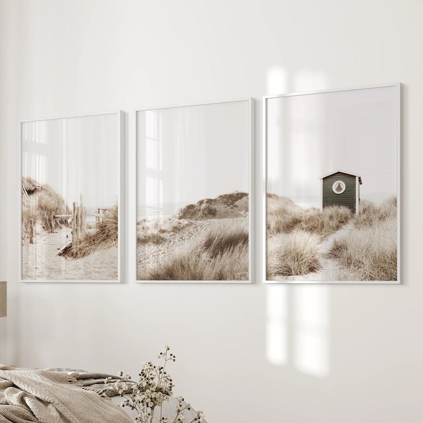 Minimalist Coastal Gallery Wall – Beige Beach Decor Set