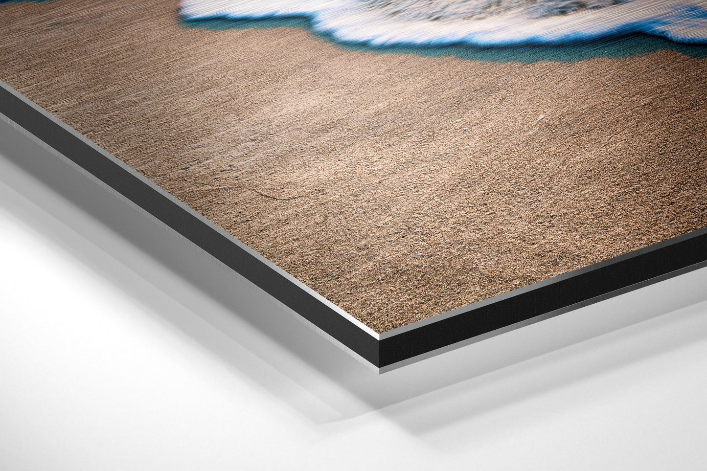 Sunset Shoreline – Brushed Aluminum Wall Art